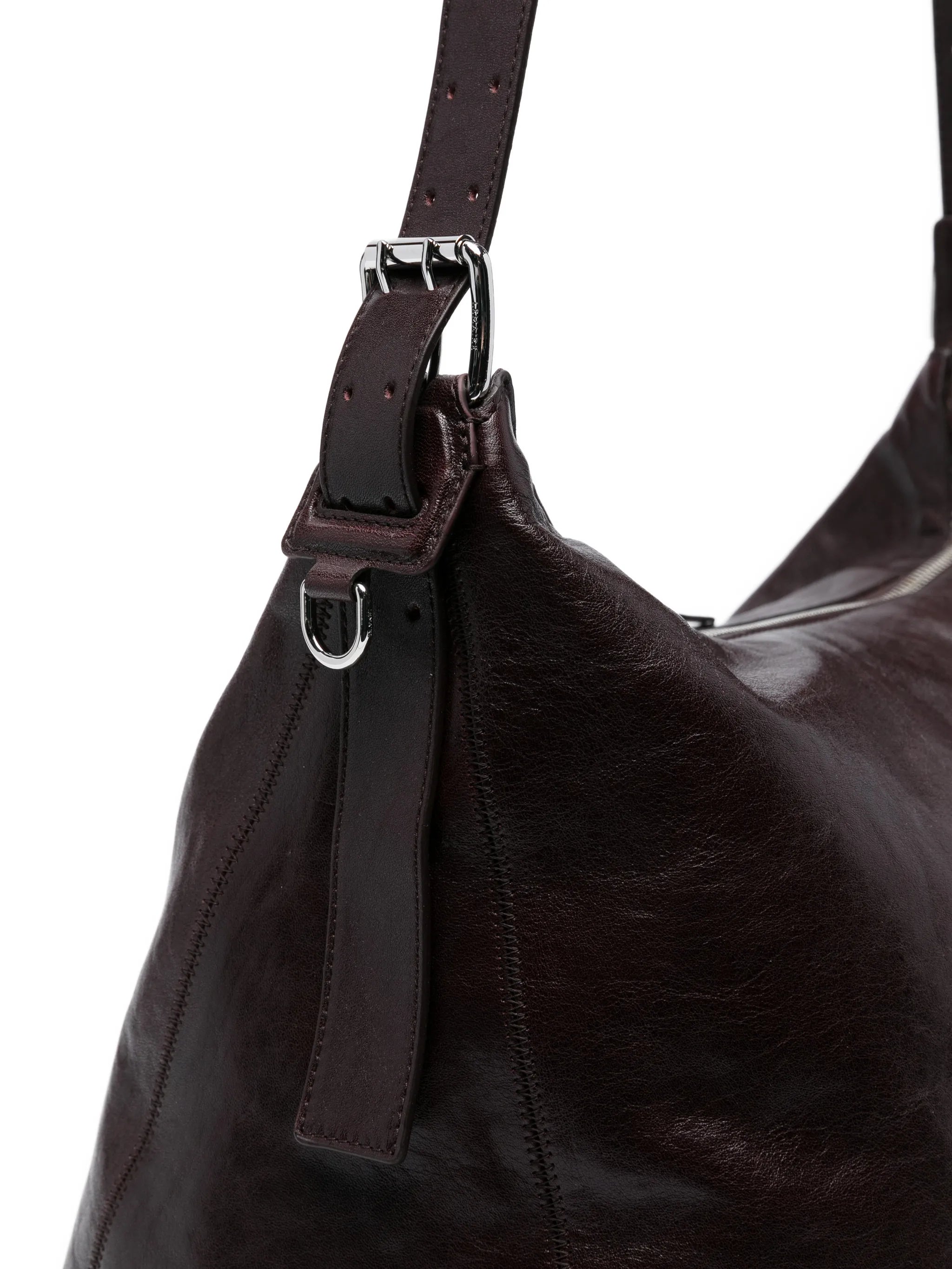 Belted bag in leather