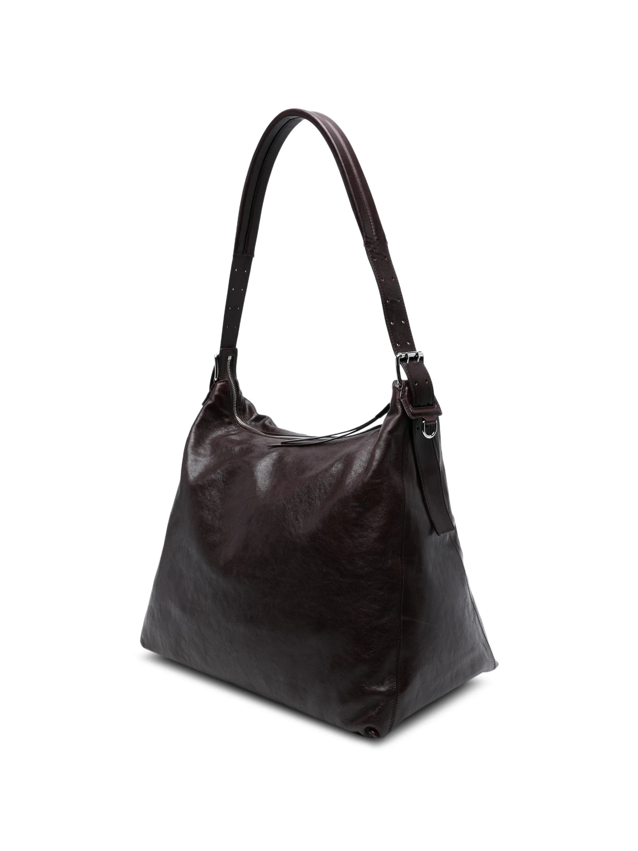 Belted bag in leather