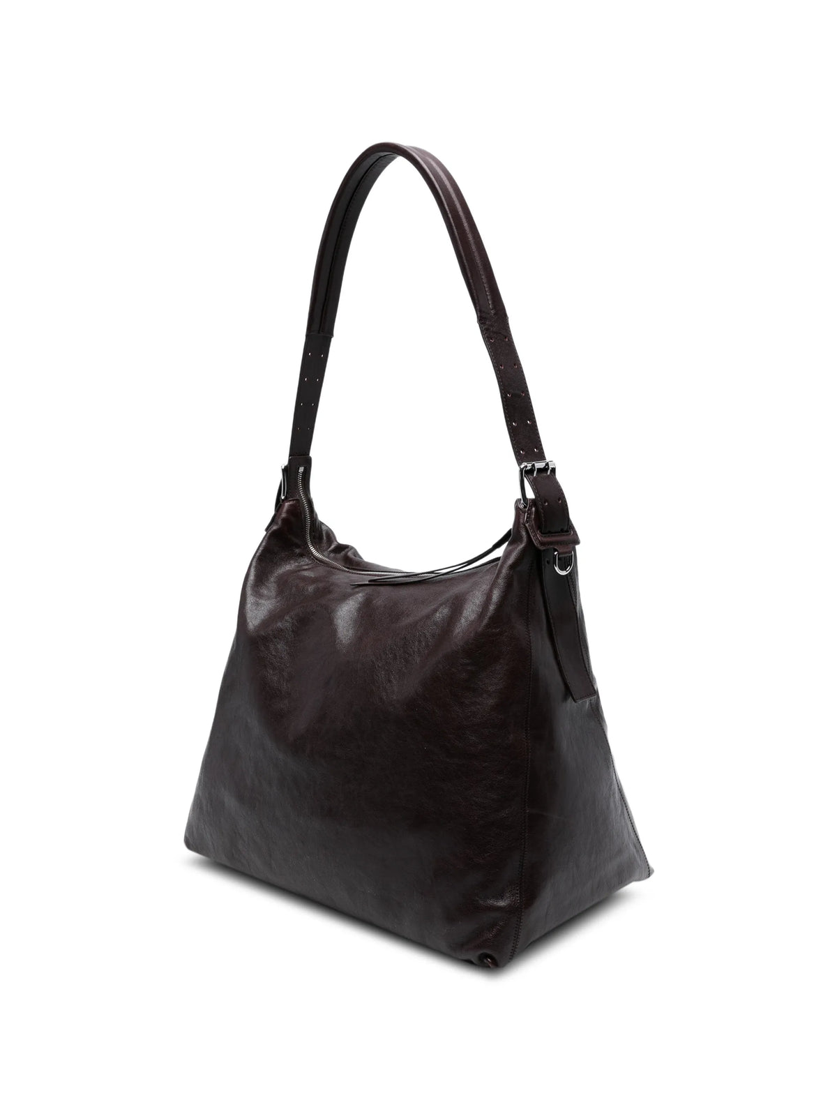 Belted bag in leather