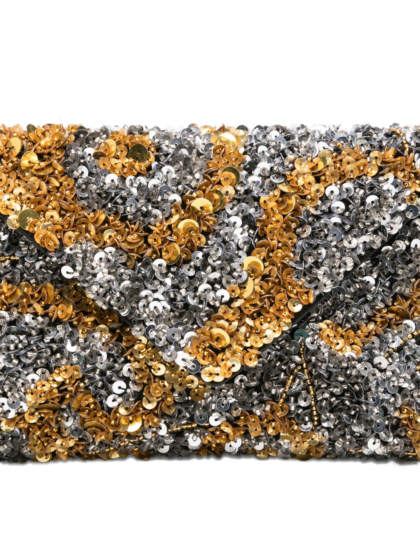 sequin embellished clutch bag