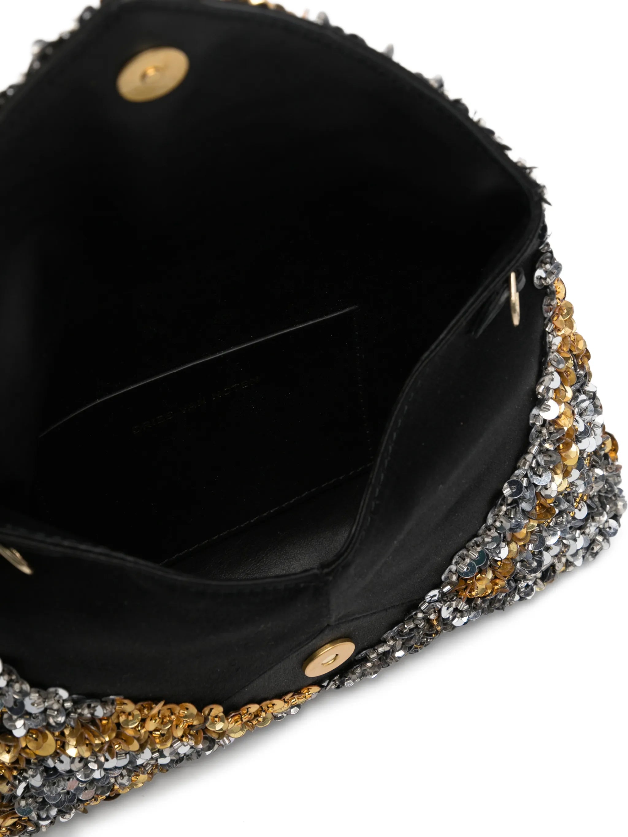 sequin embellished clutch bag