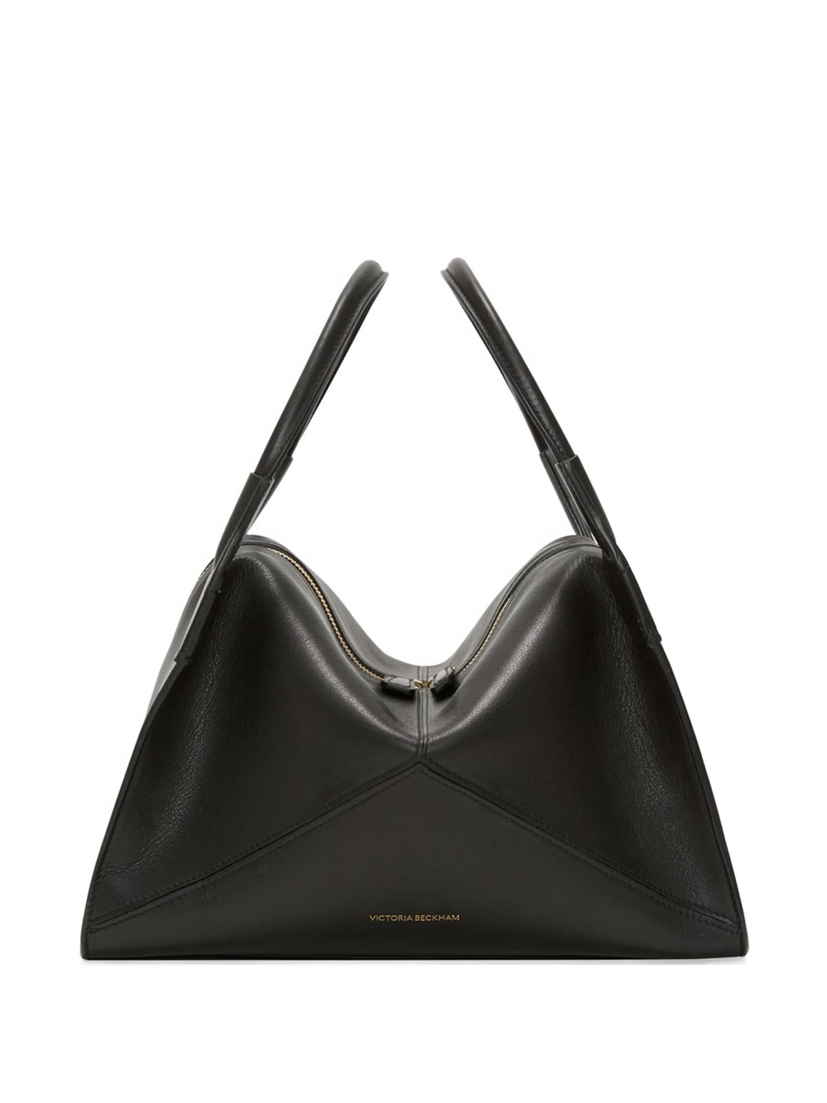 plié leather tote bag
