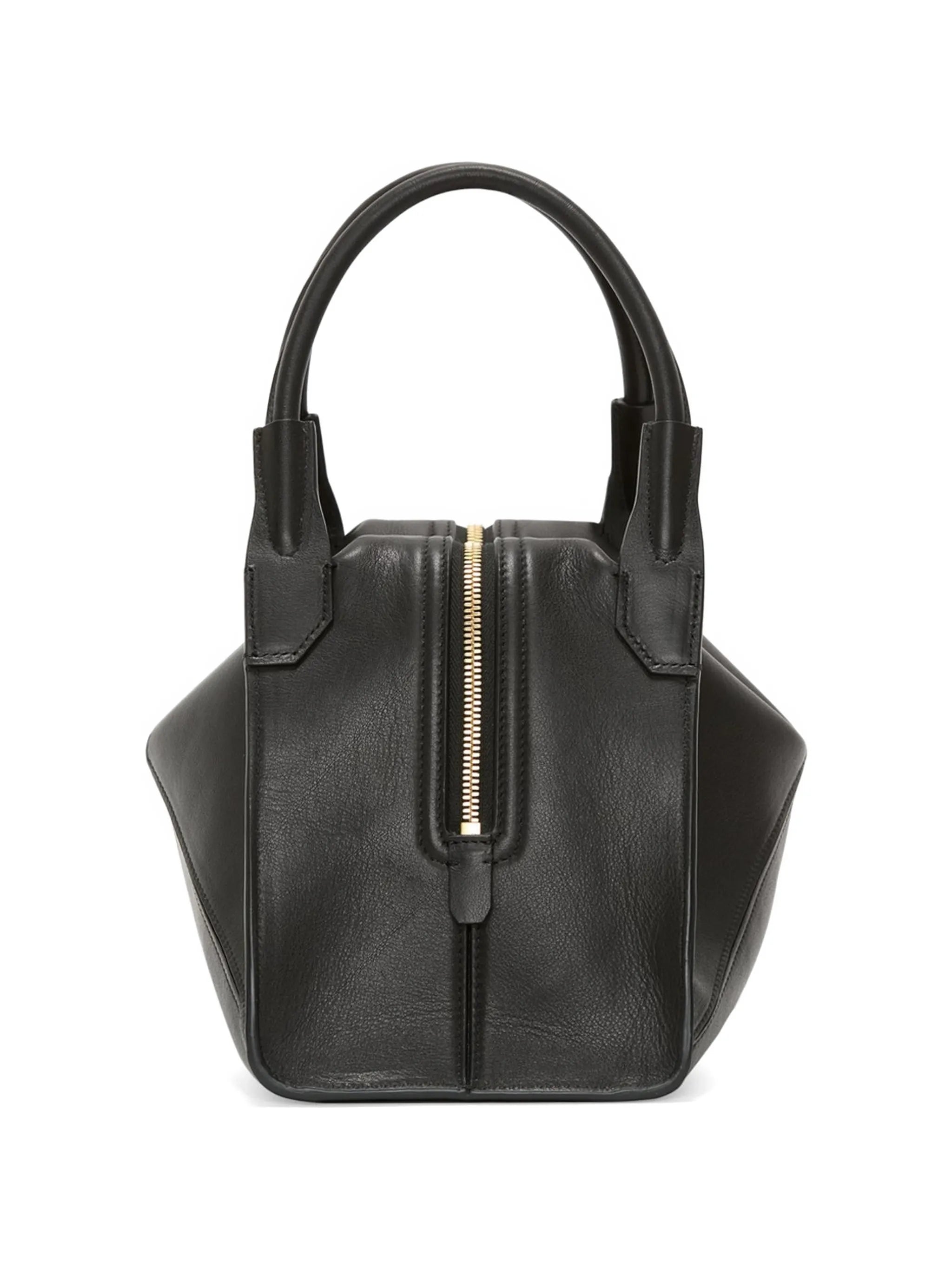 plié leather tote bag