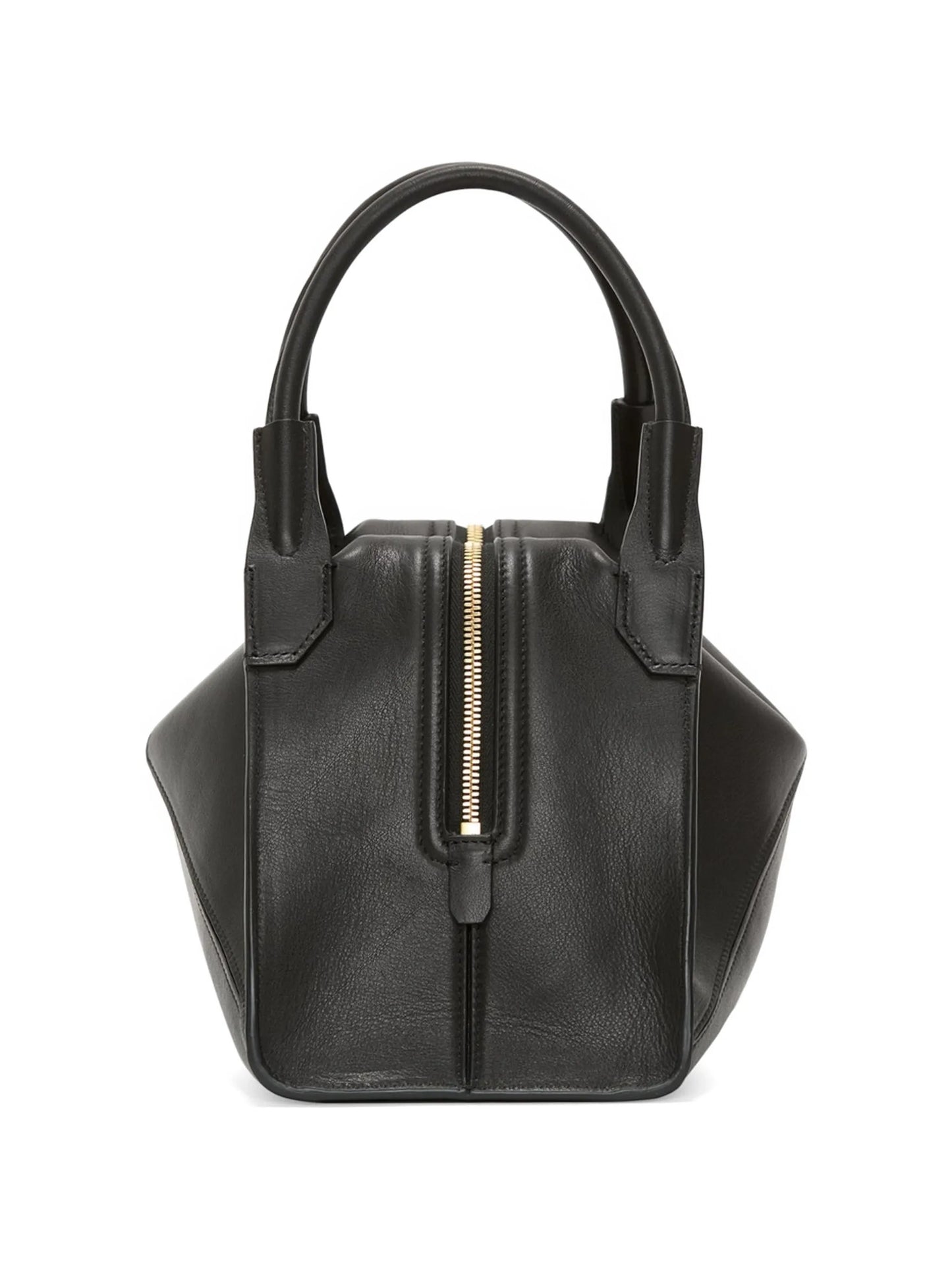 plié leather tote bag