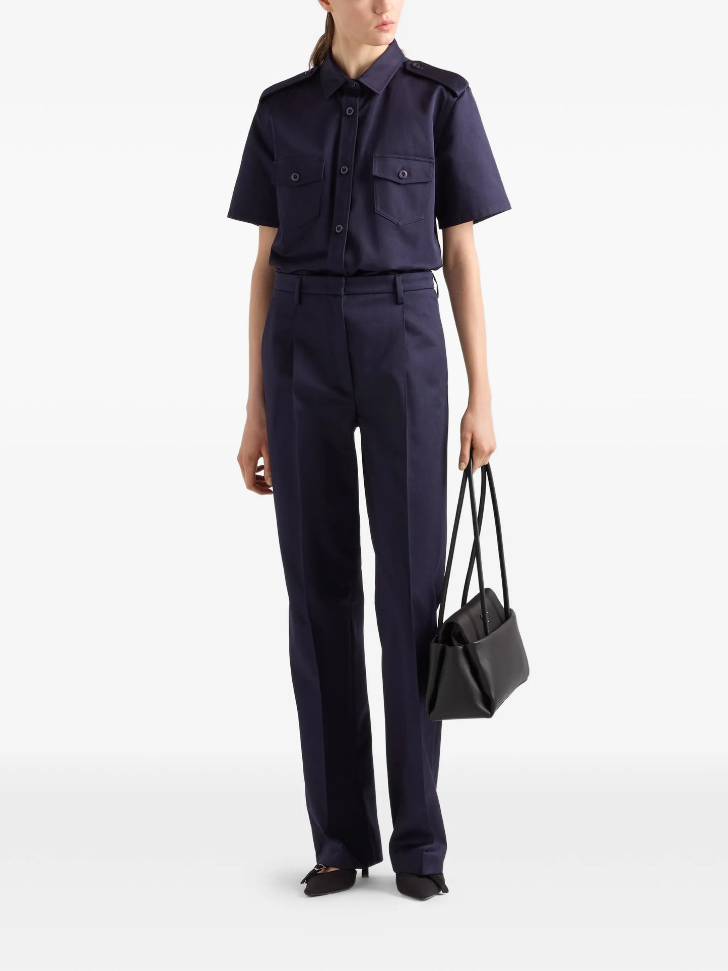 pleated cotton trousers
