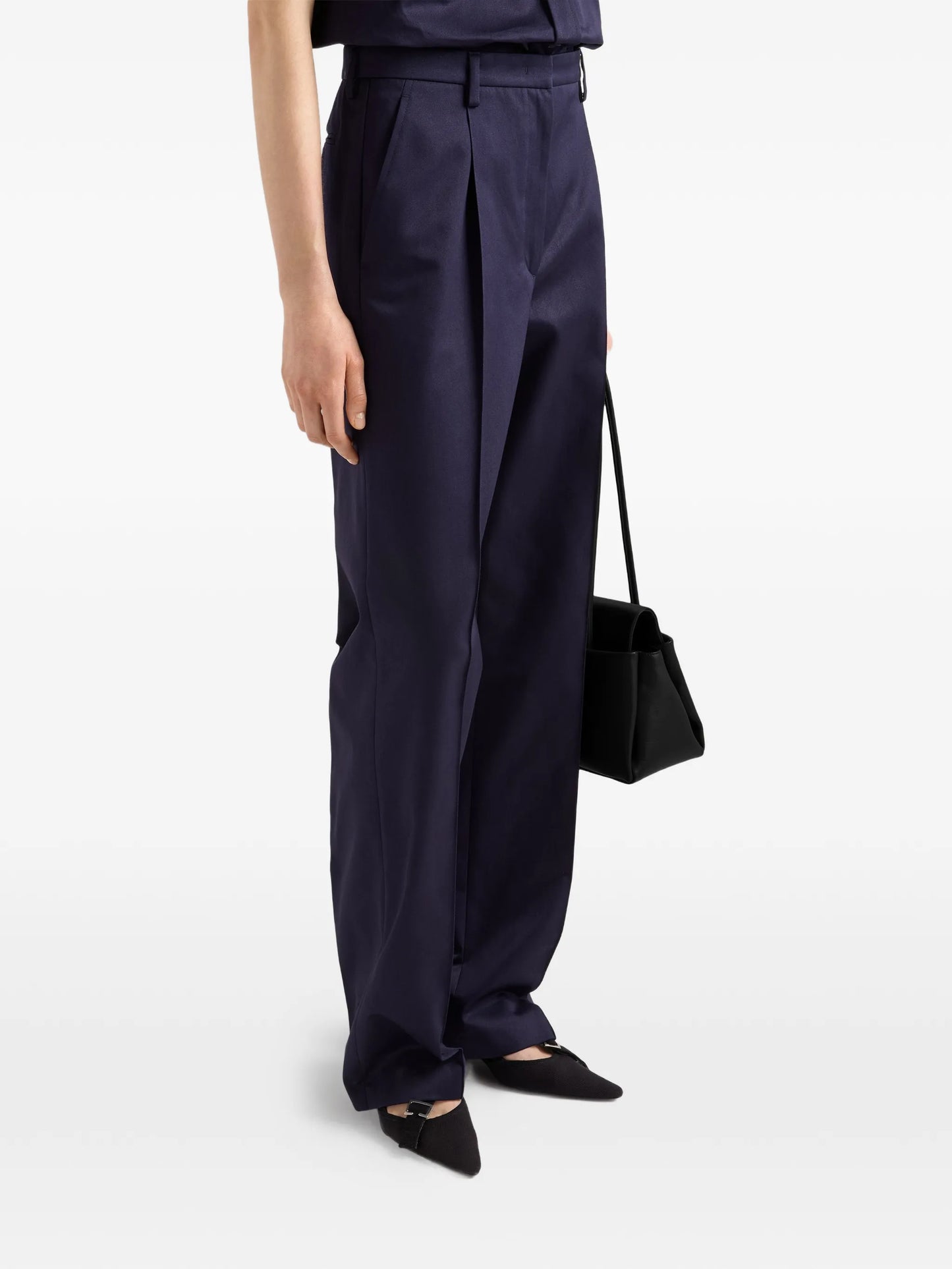 pleated cotton trousers