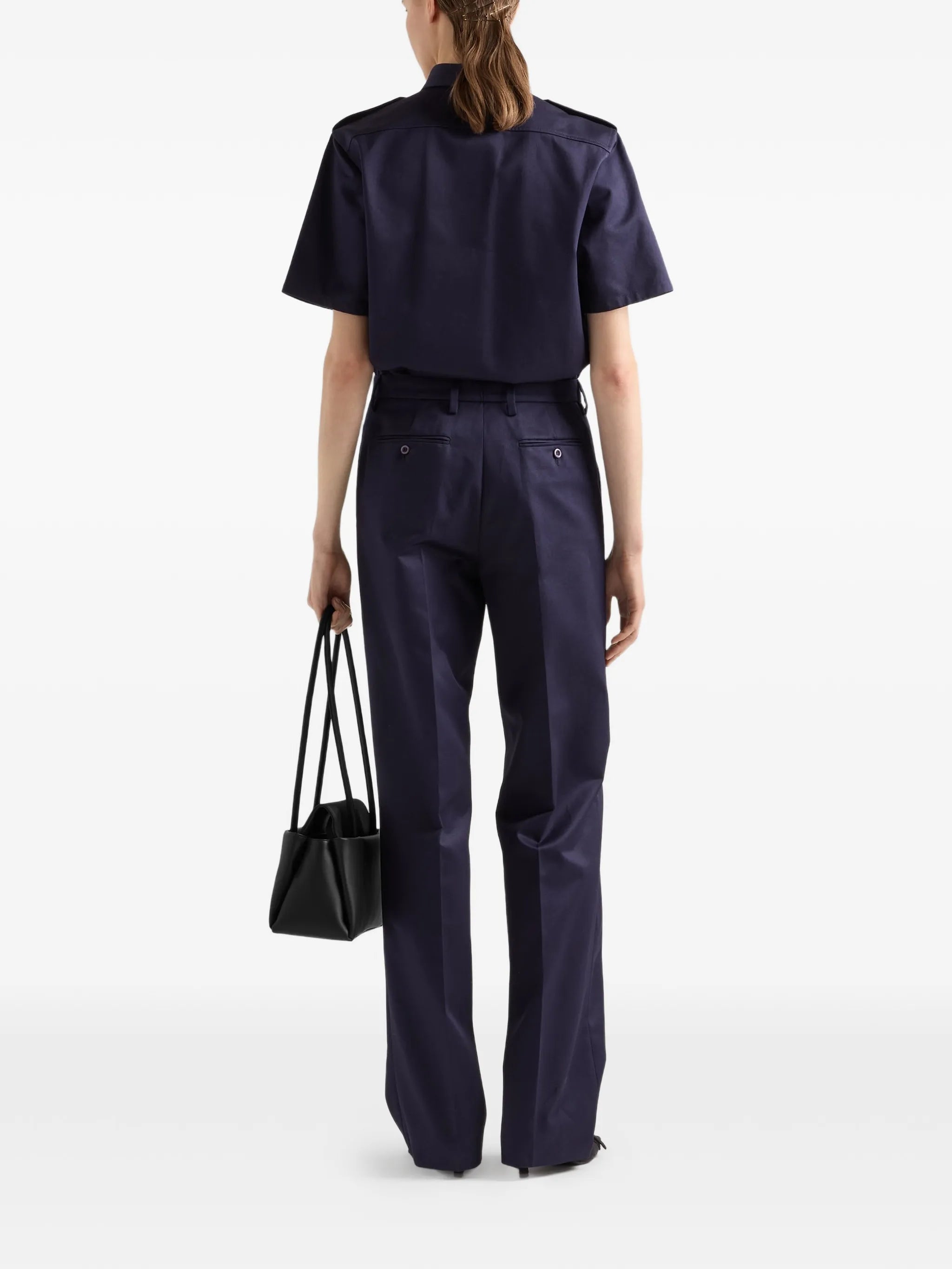 pleated cotton trousers