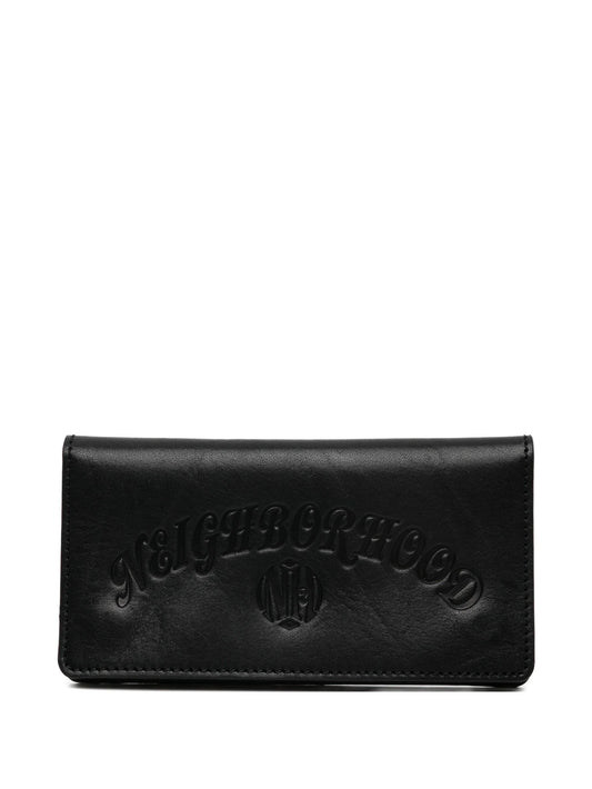 logo-embossed chain wallet
