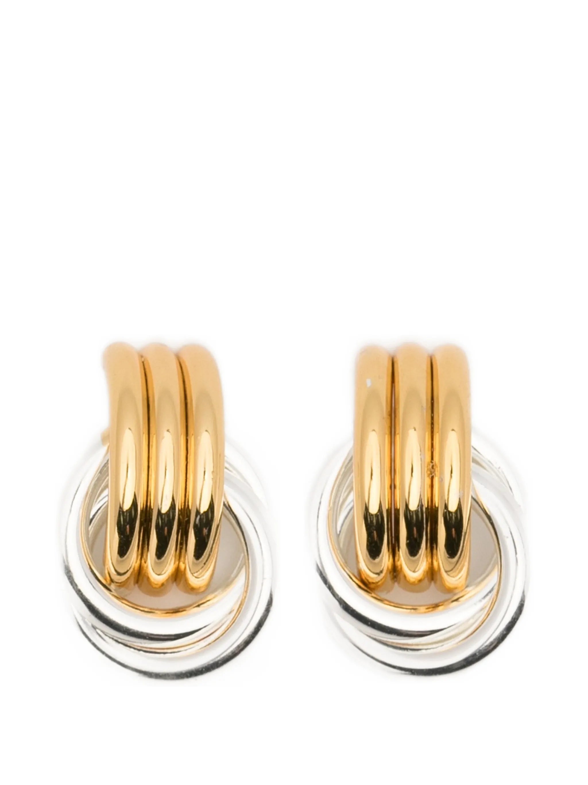 polish-finish drop earrings