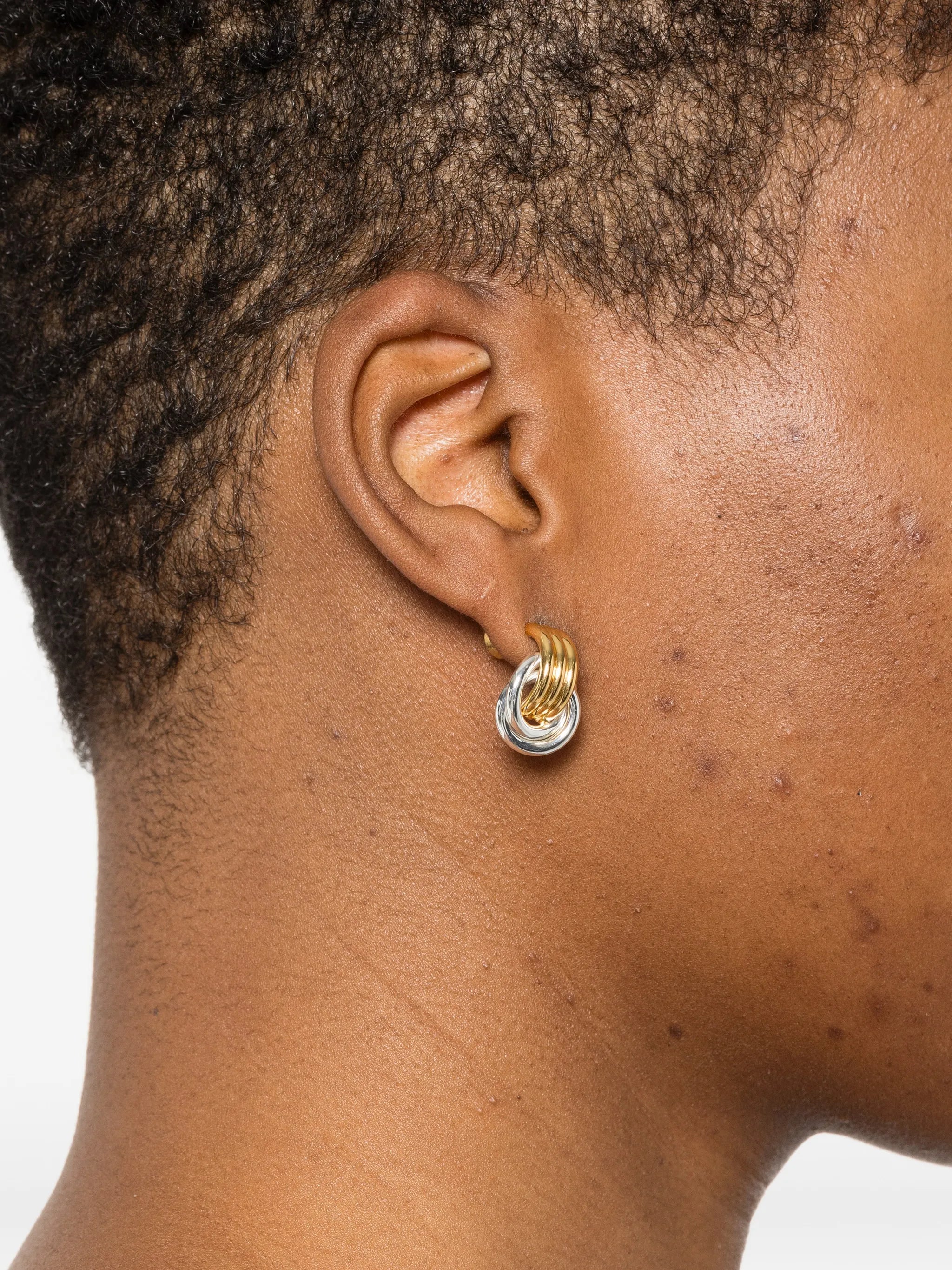 polish-finish drop earrings