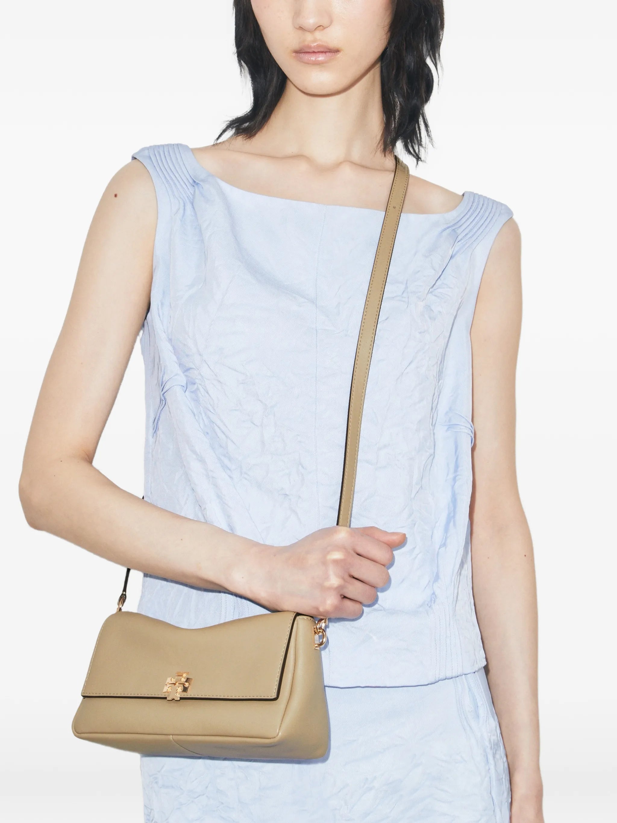 small Charlie logo-plaque shoulder bag
