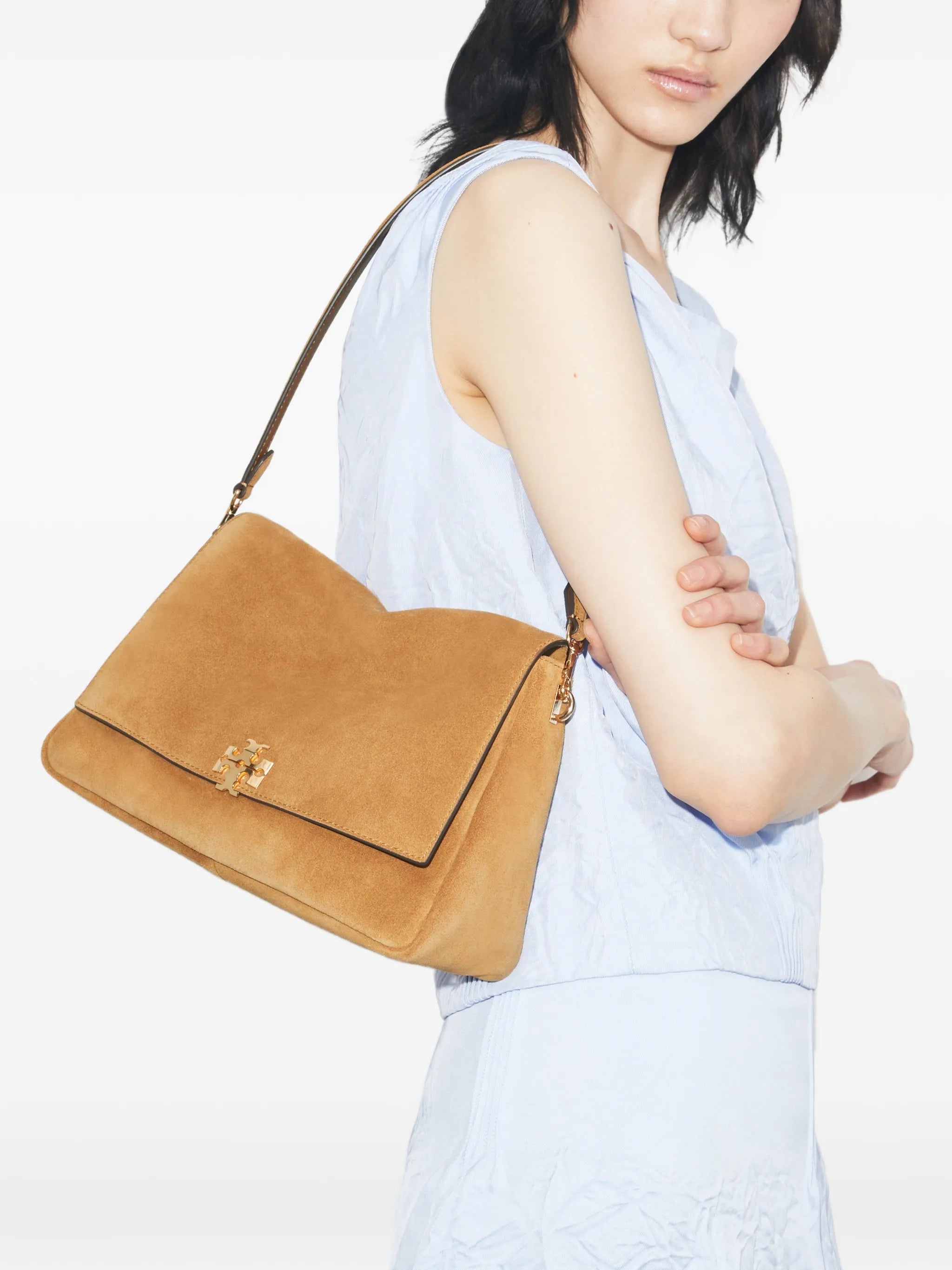 Charlie suede shoulder bag