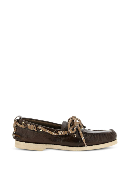 Cruise loafers in glossy dark brown leather