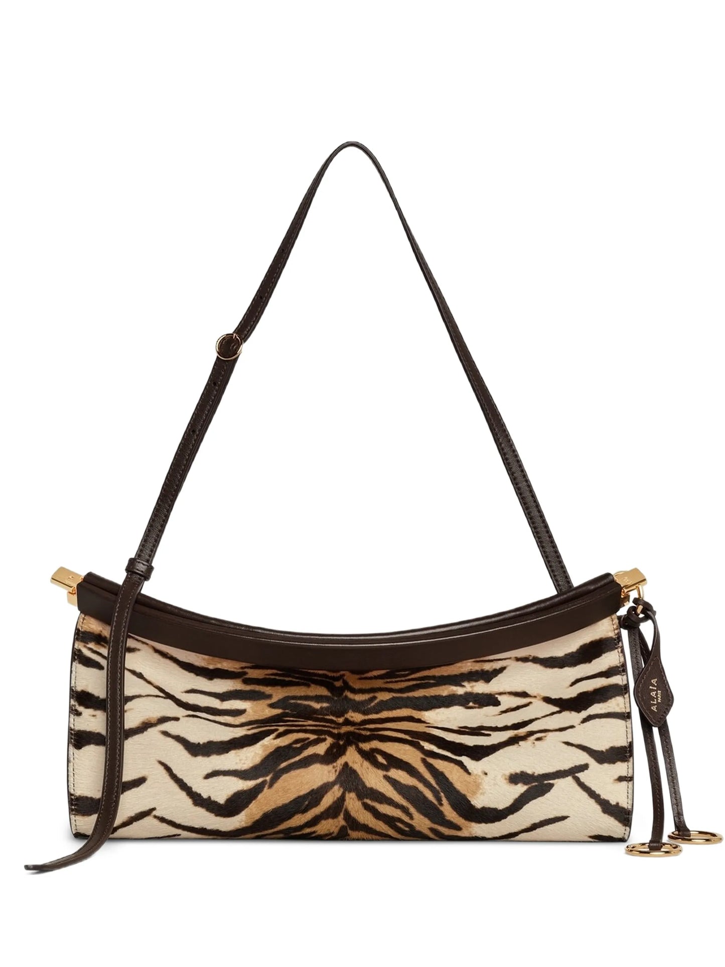 medium Le Click East West tiger-print shoulder bag