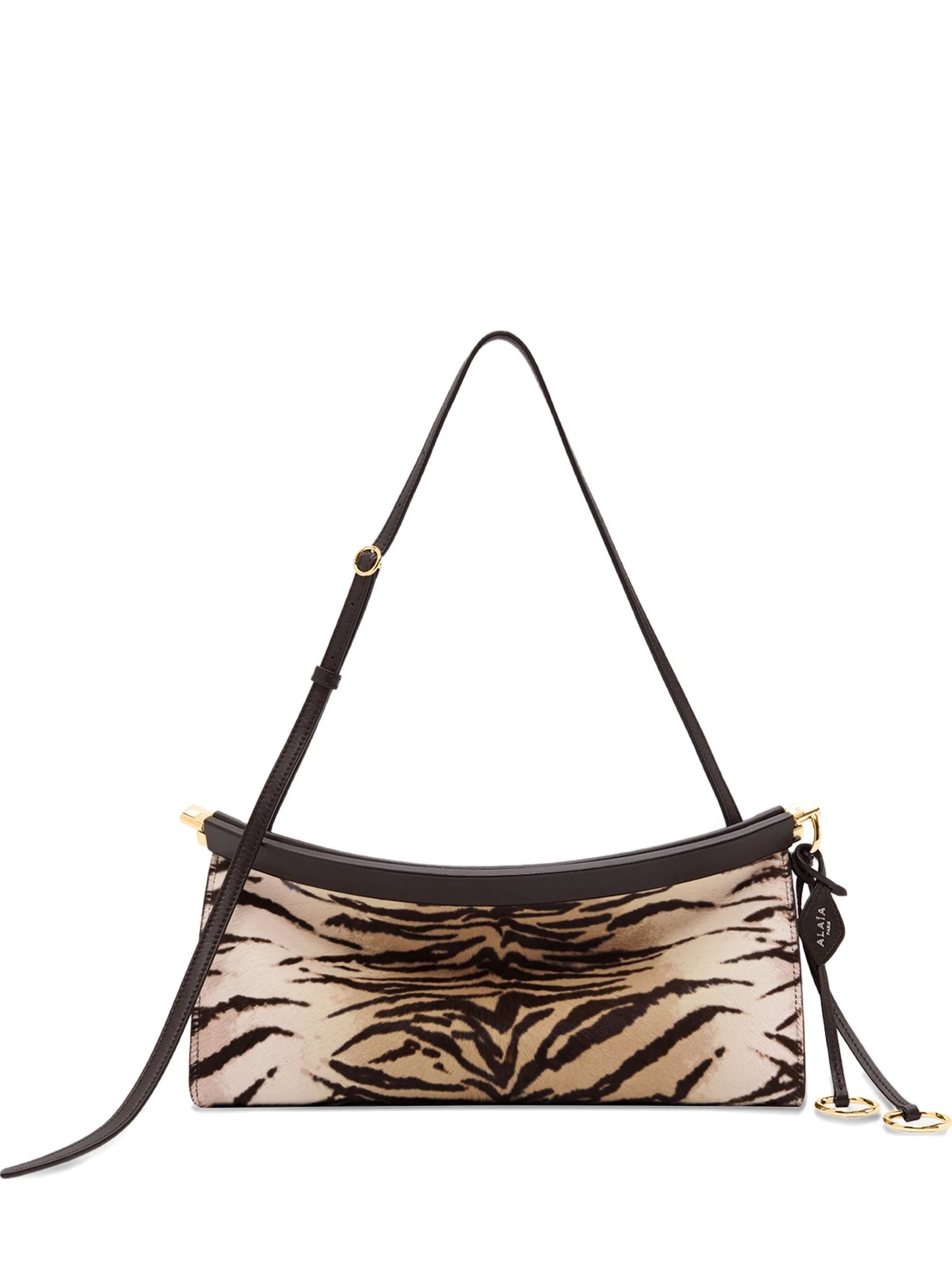 Le Click East West tiger-print shoulder bag