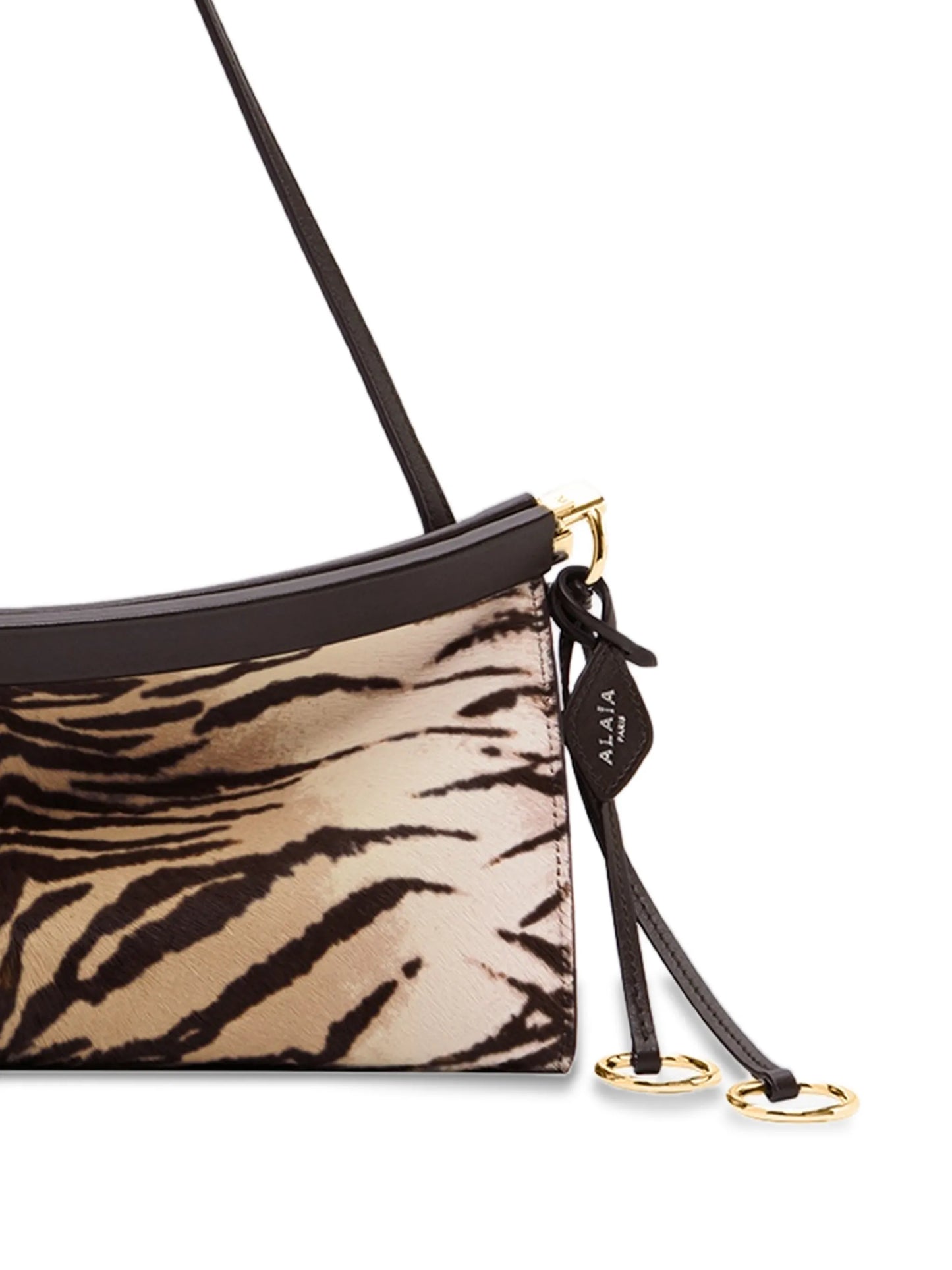 Le Click East West tiger-print shoulder bag