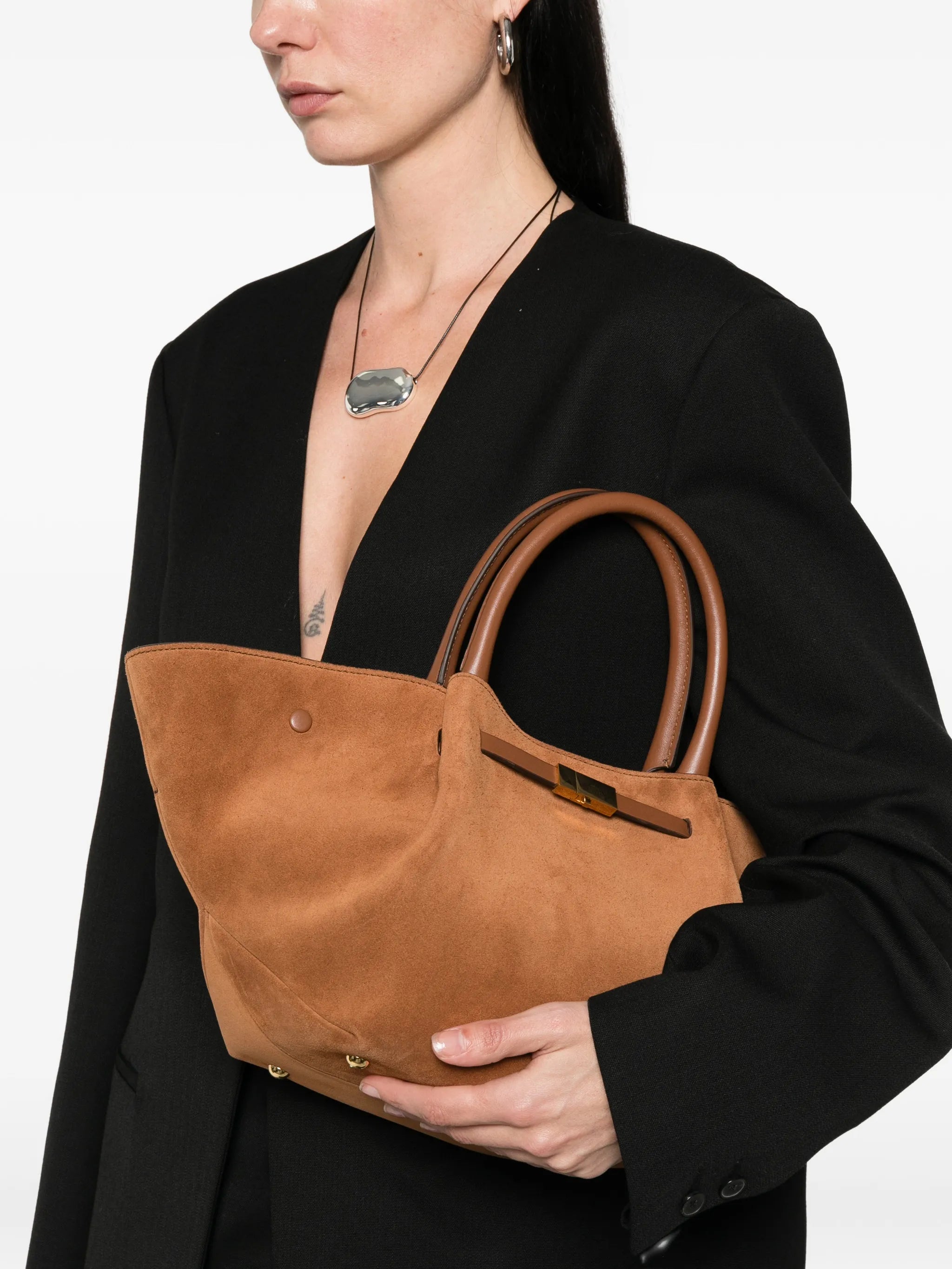 medium New York buckled tote bag