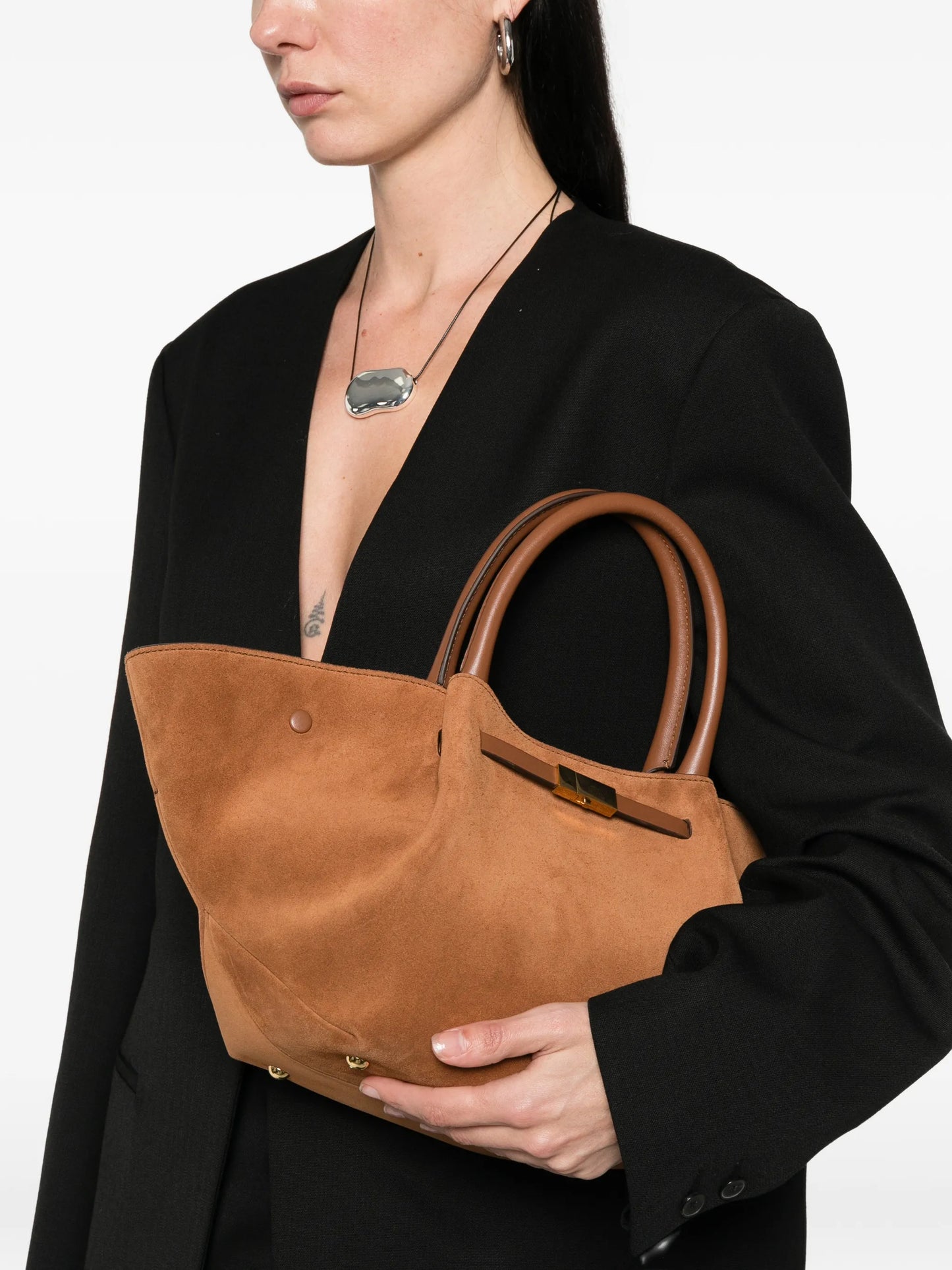 medium New York buckled tote bag