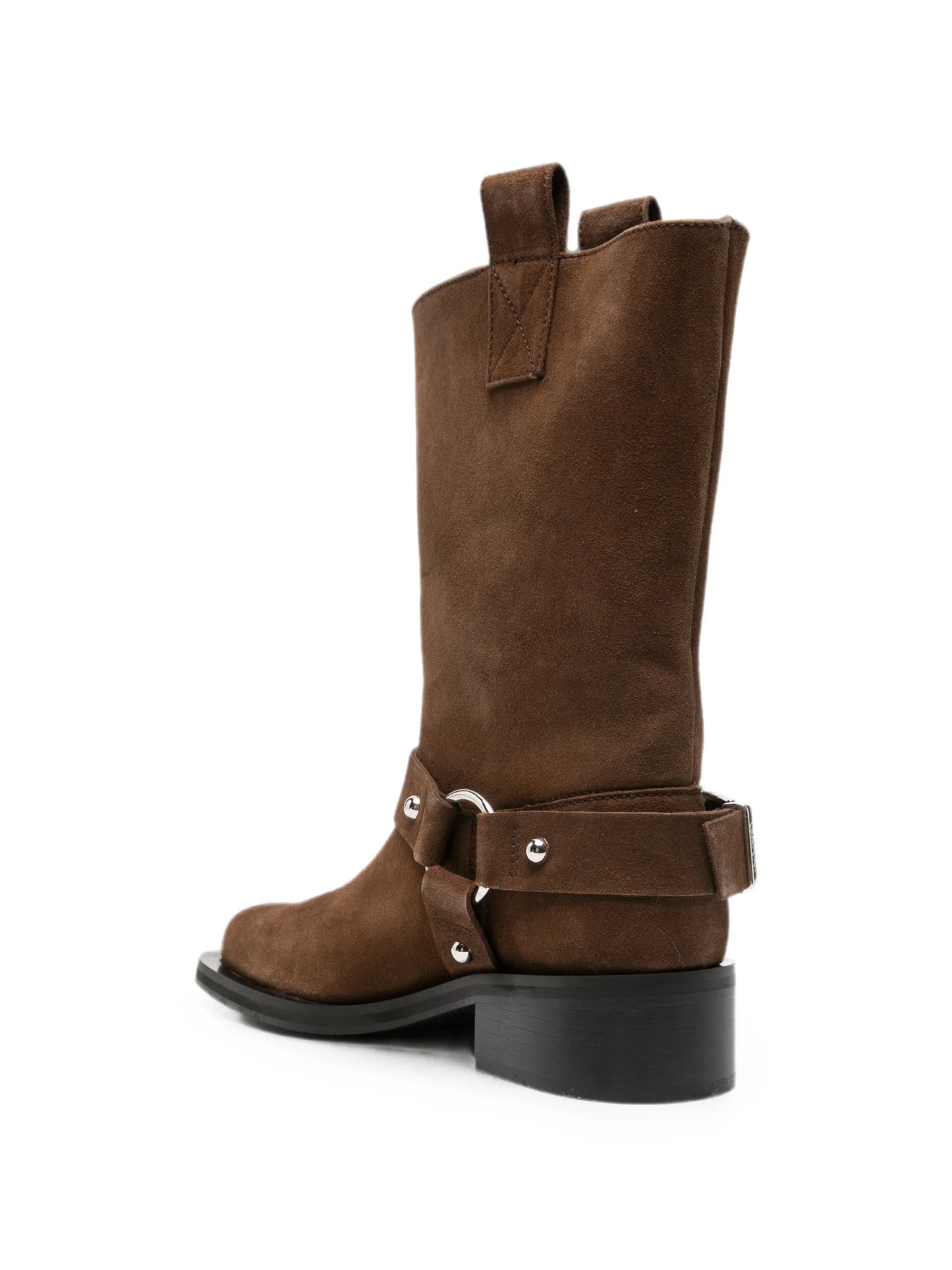 buckle-detail biker boots
