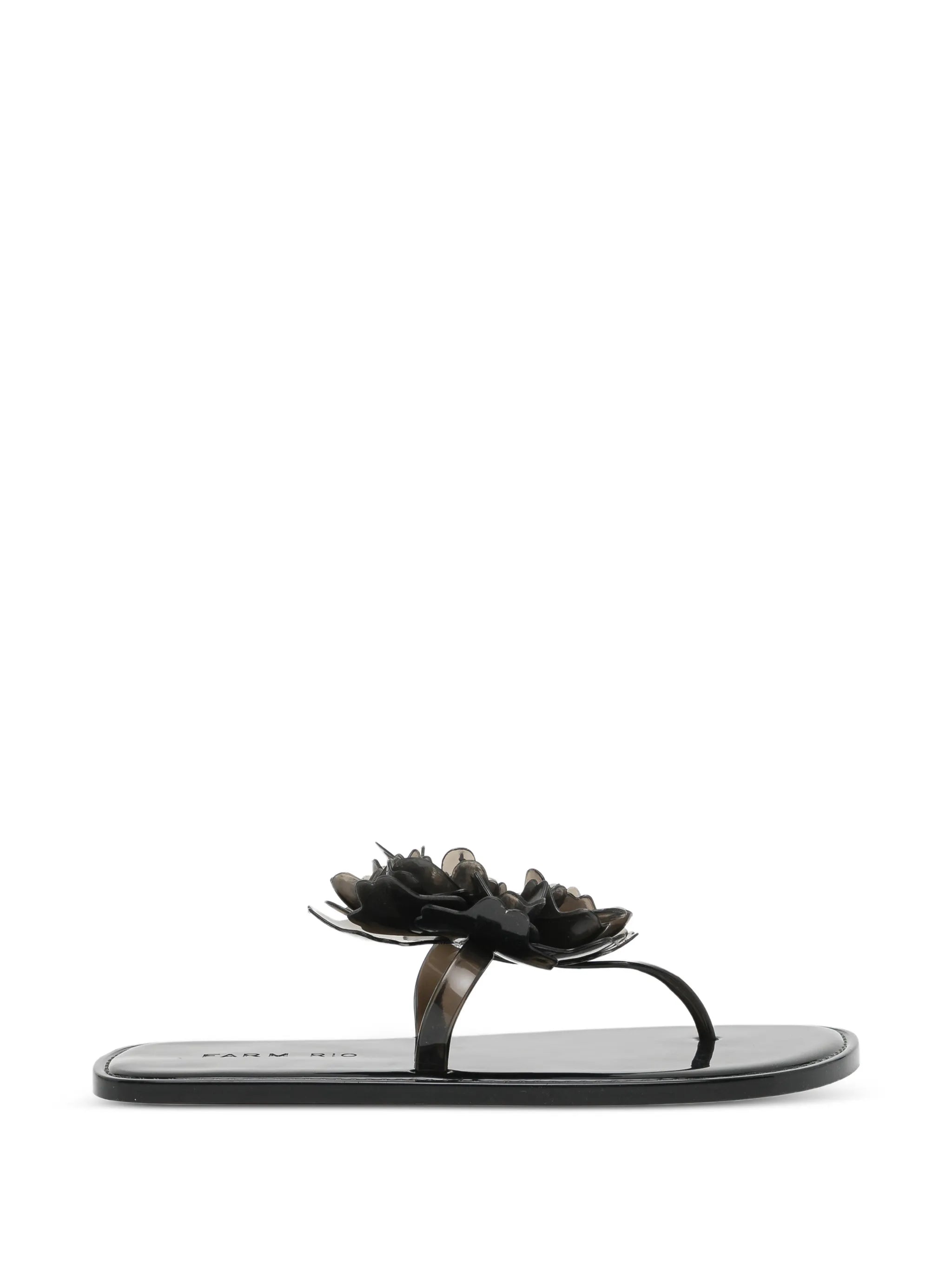 jelly flower flat sandals