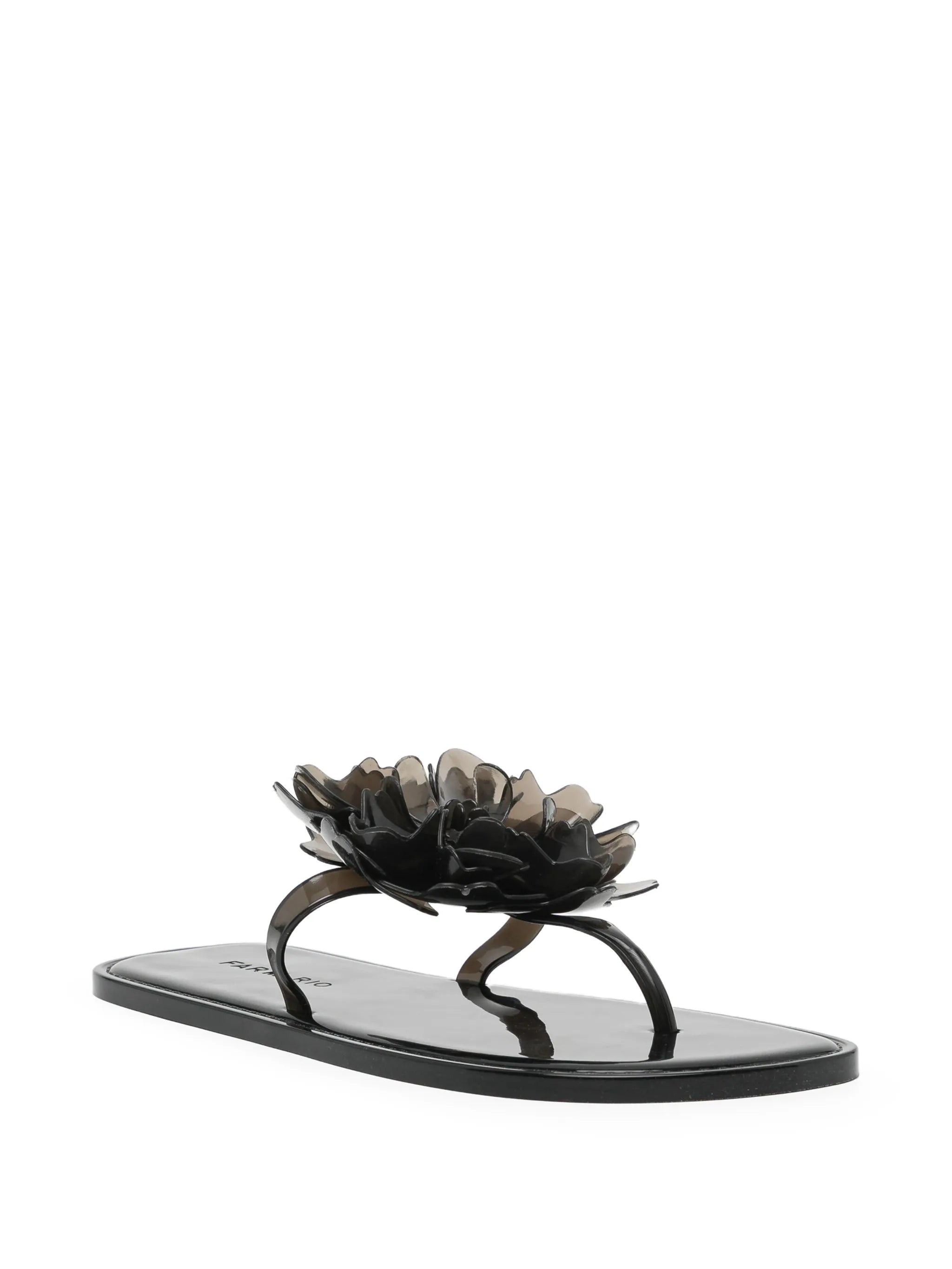 jelly flower flat sandals