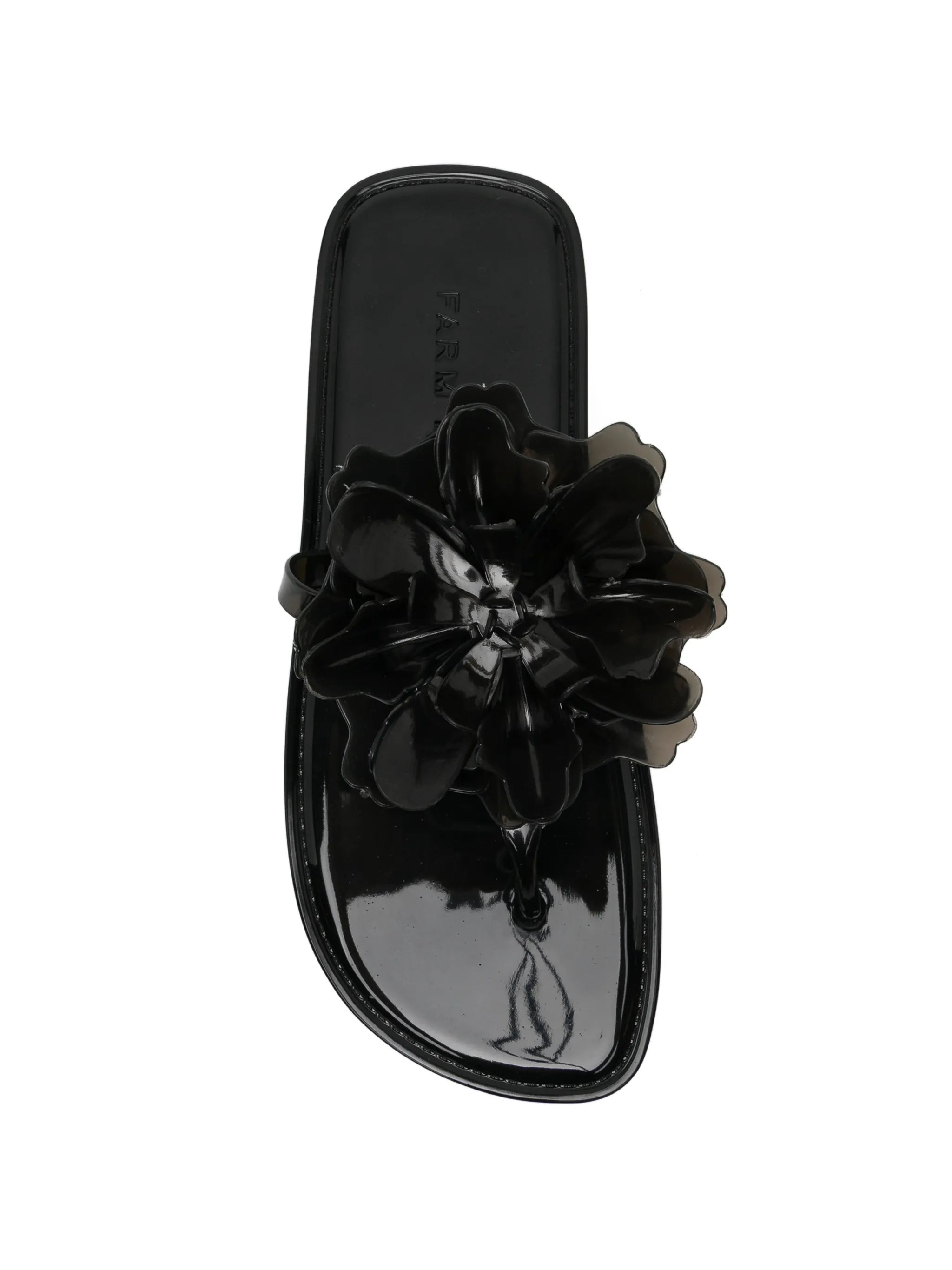 jelly flower flat sandals