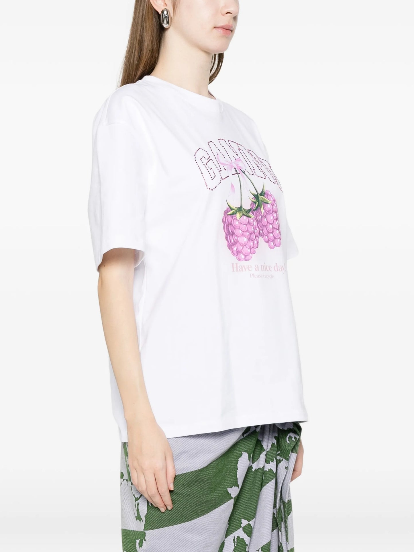 raspberry graphic T-shirt