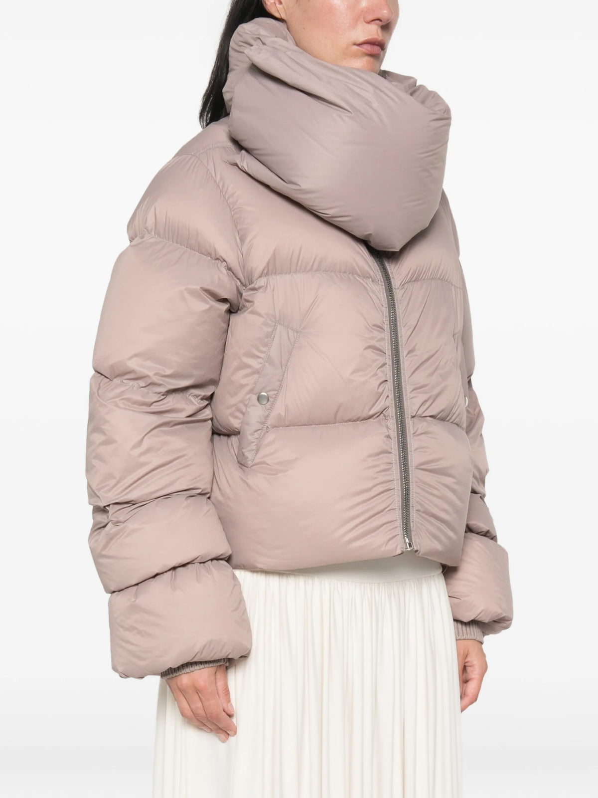 Tower funnel neck jacket in nylon