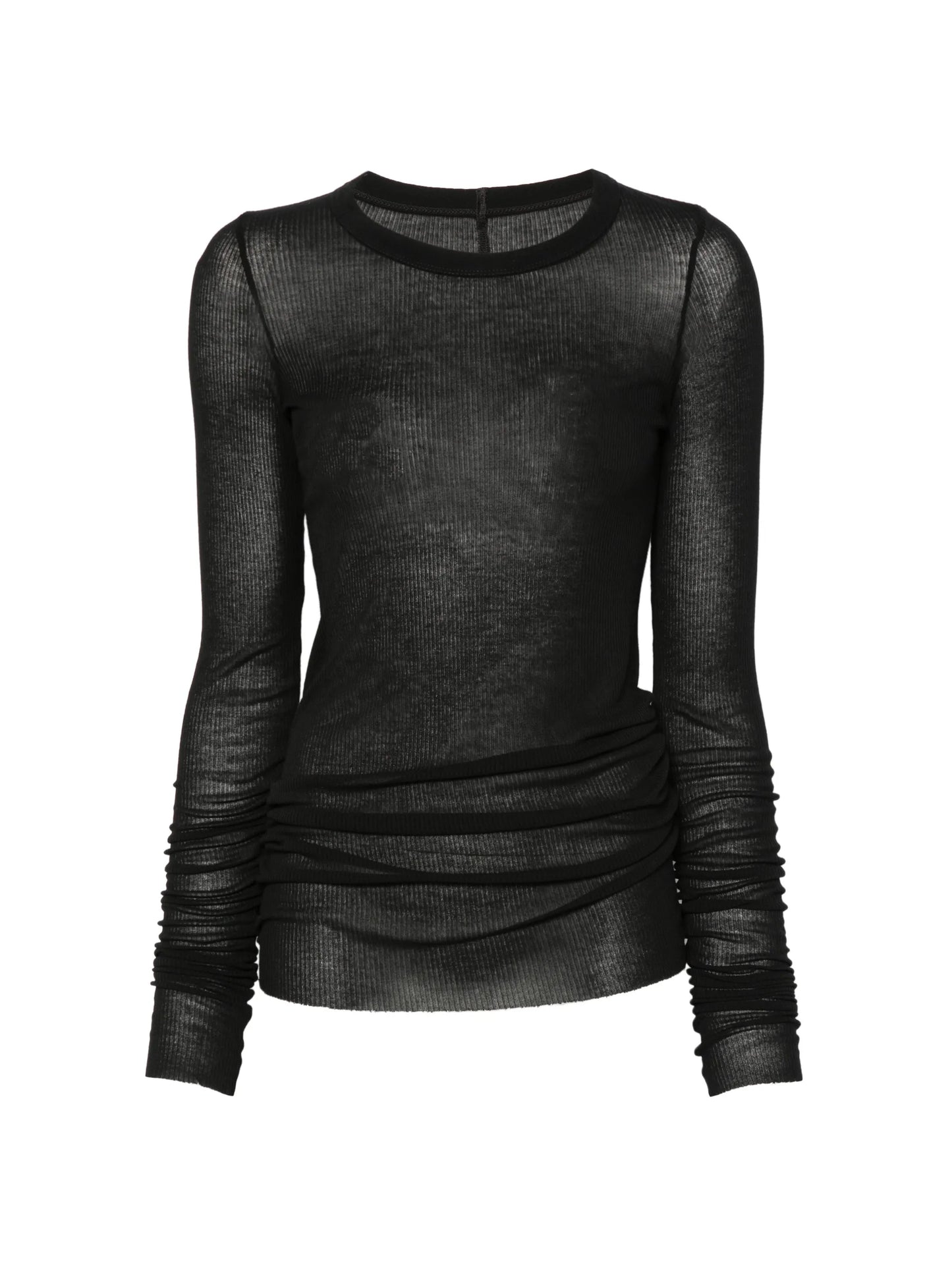 ribbed-knit long-sleeve T-shirt