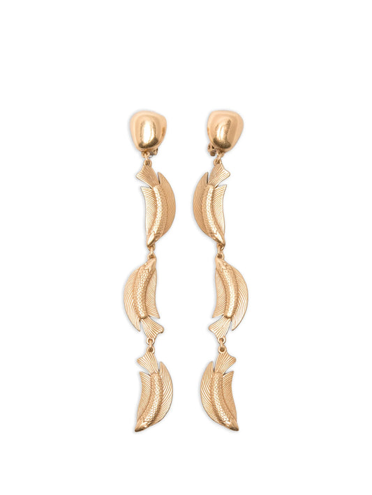Neemo Trio fish-pendant drop earrings