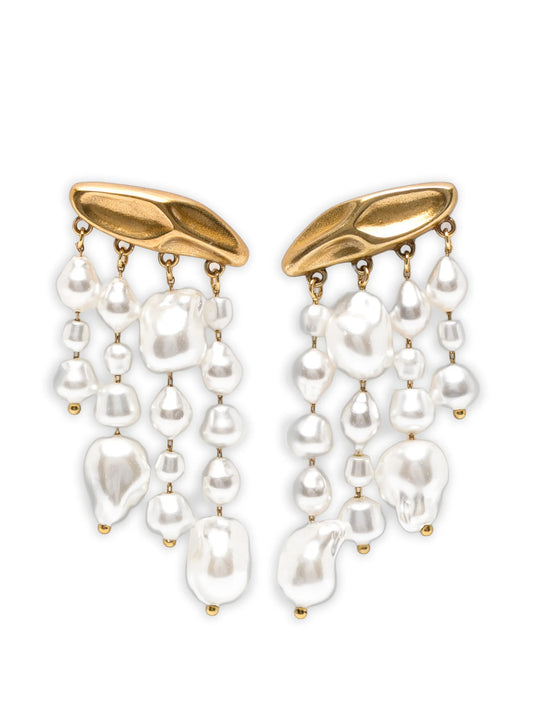 pearl-drop earrings