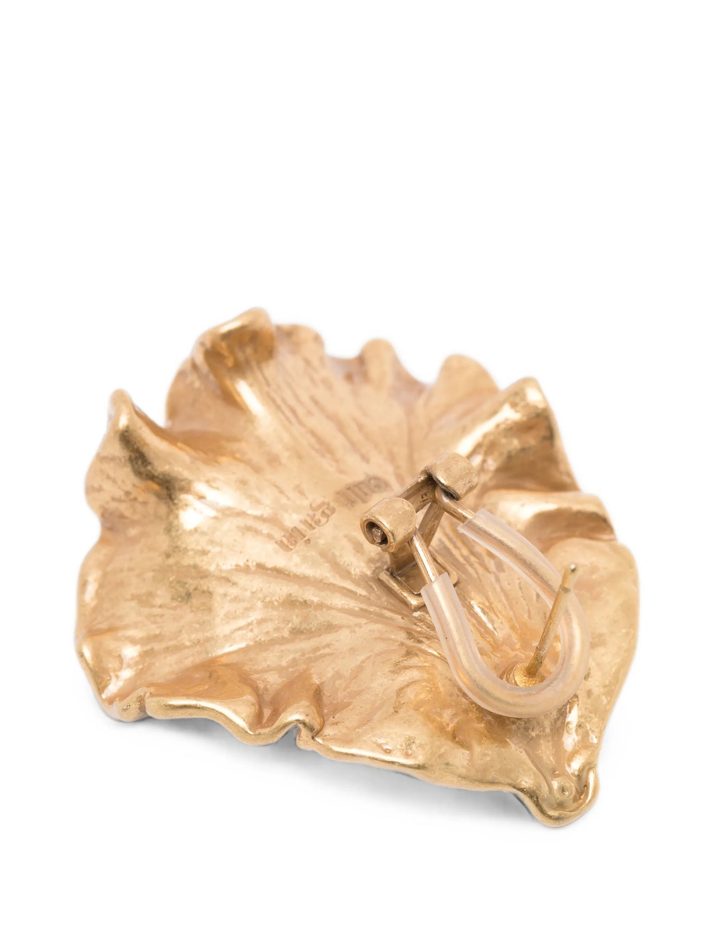 Iris Leaf hammered earrings