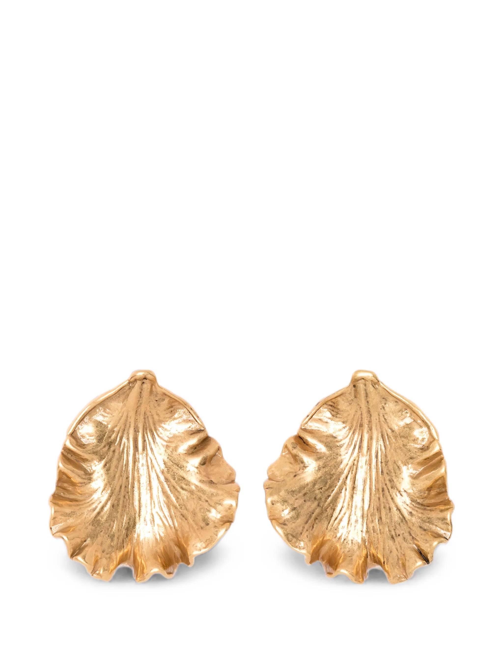 Iris Leaf hammered earrings