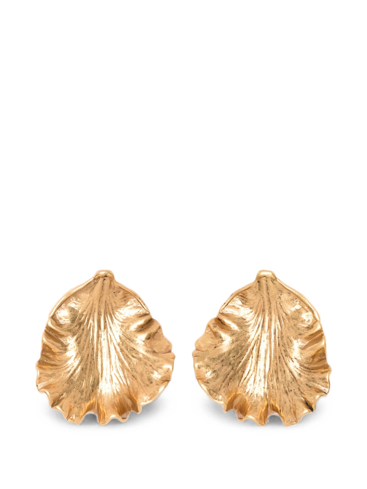 Iris Leaf hammered earrings