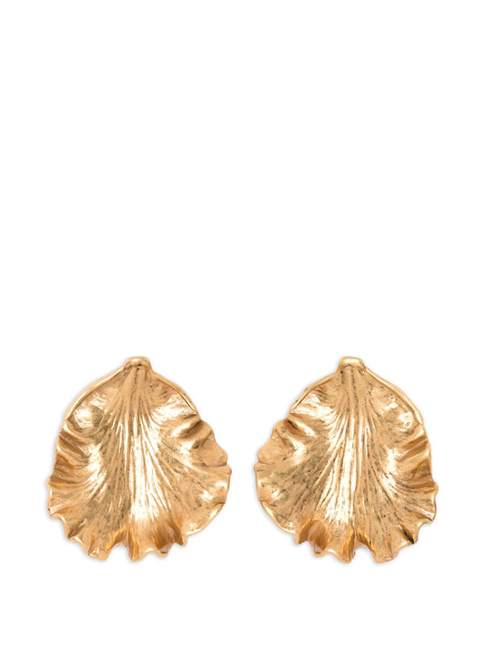 Iris Leaf hammered earrings