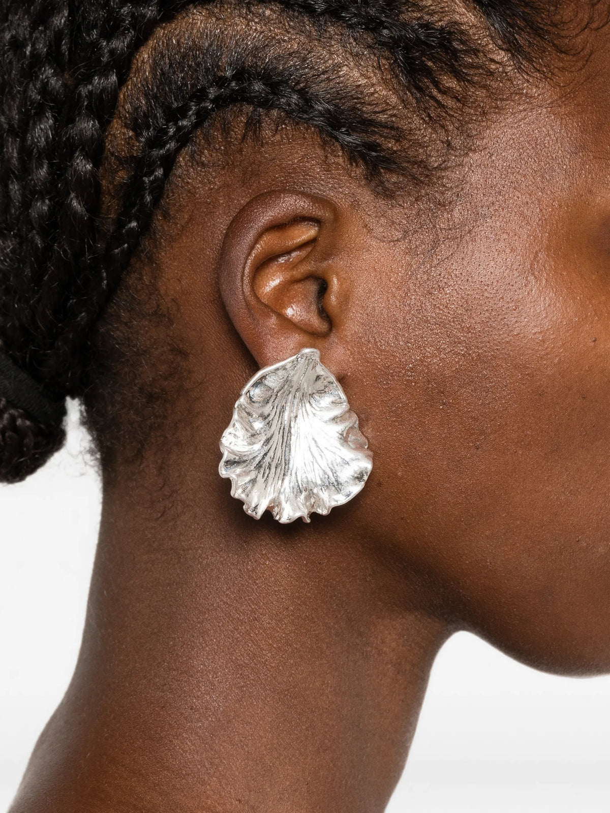 Iris leaf earrings