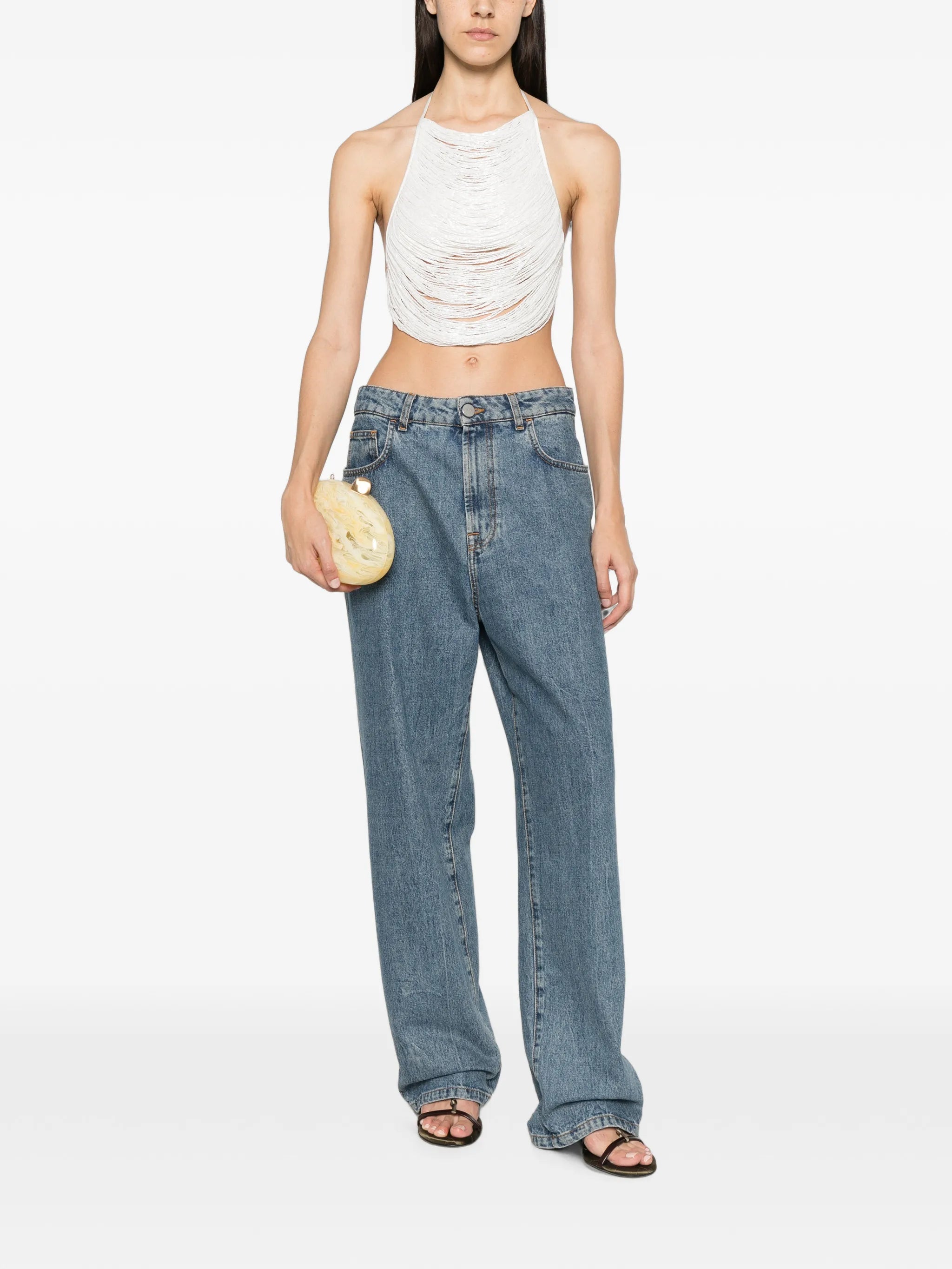 Tanner sequin-embellished top