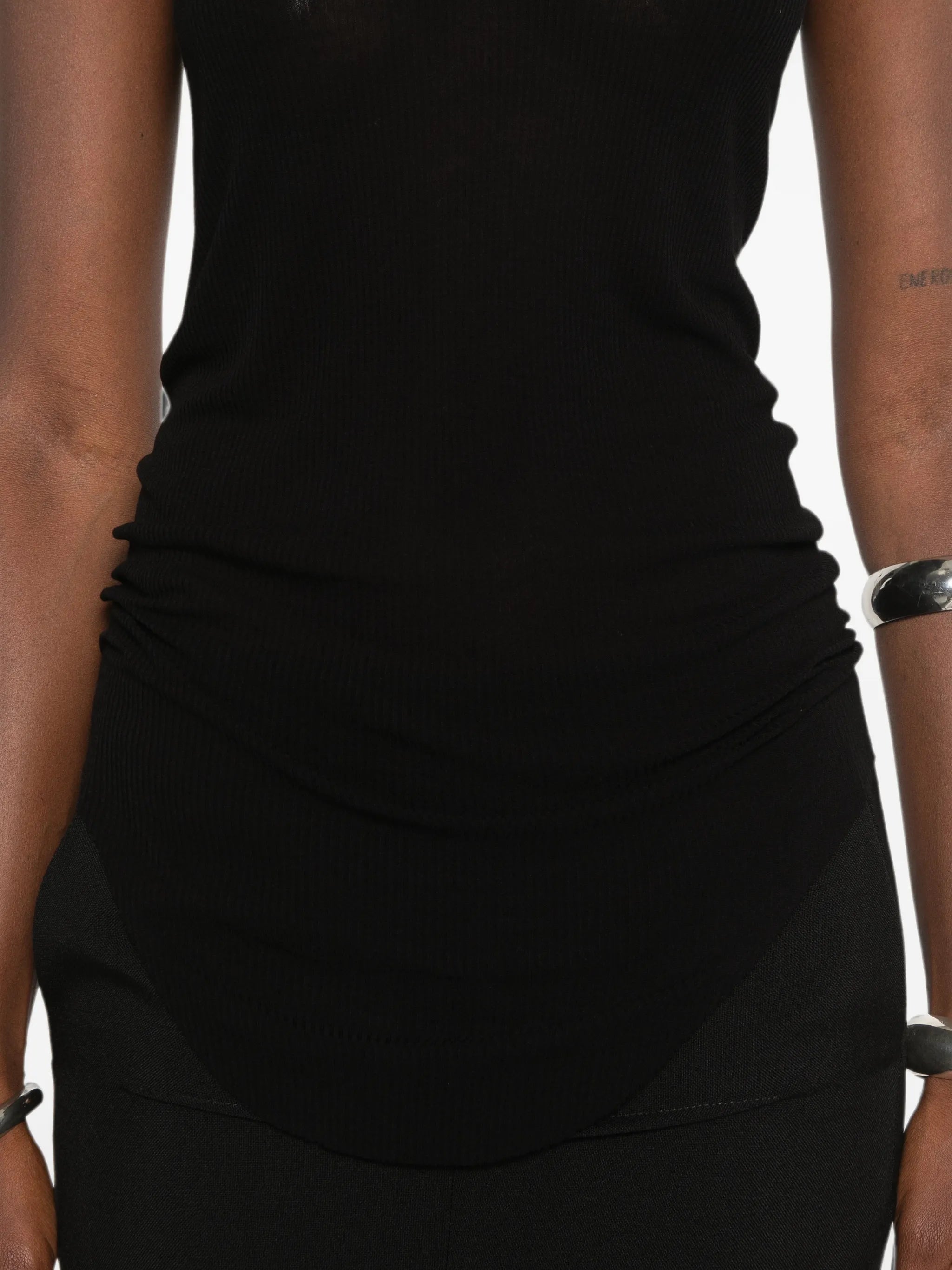 ribbed-knit tank top