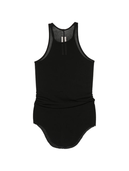 ribbed curved-hem tank top