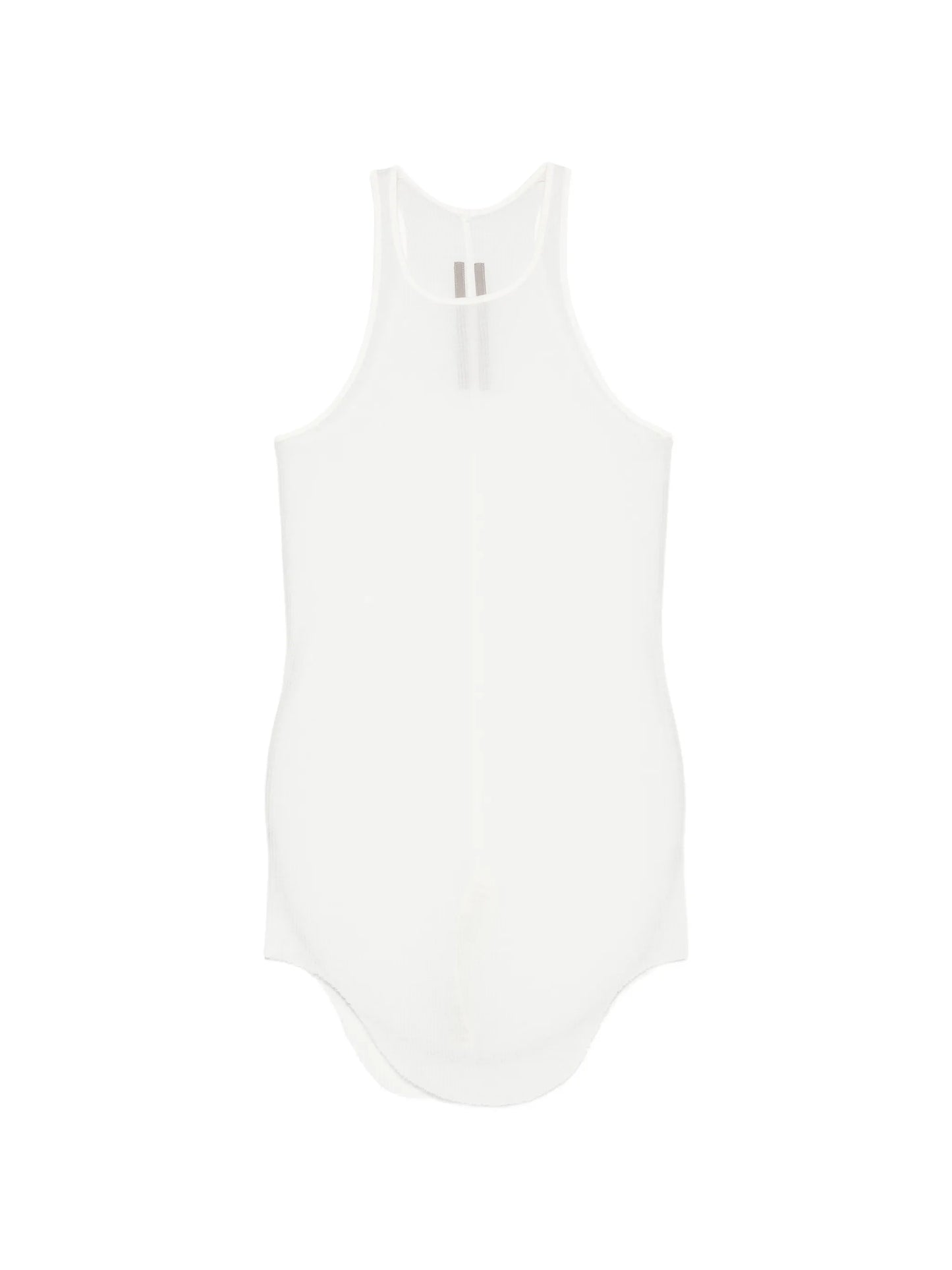 ribbed curved-hem top