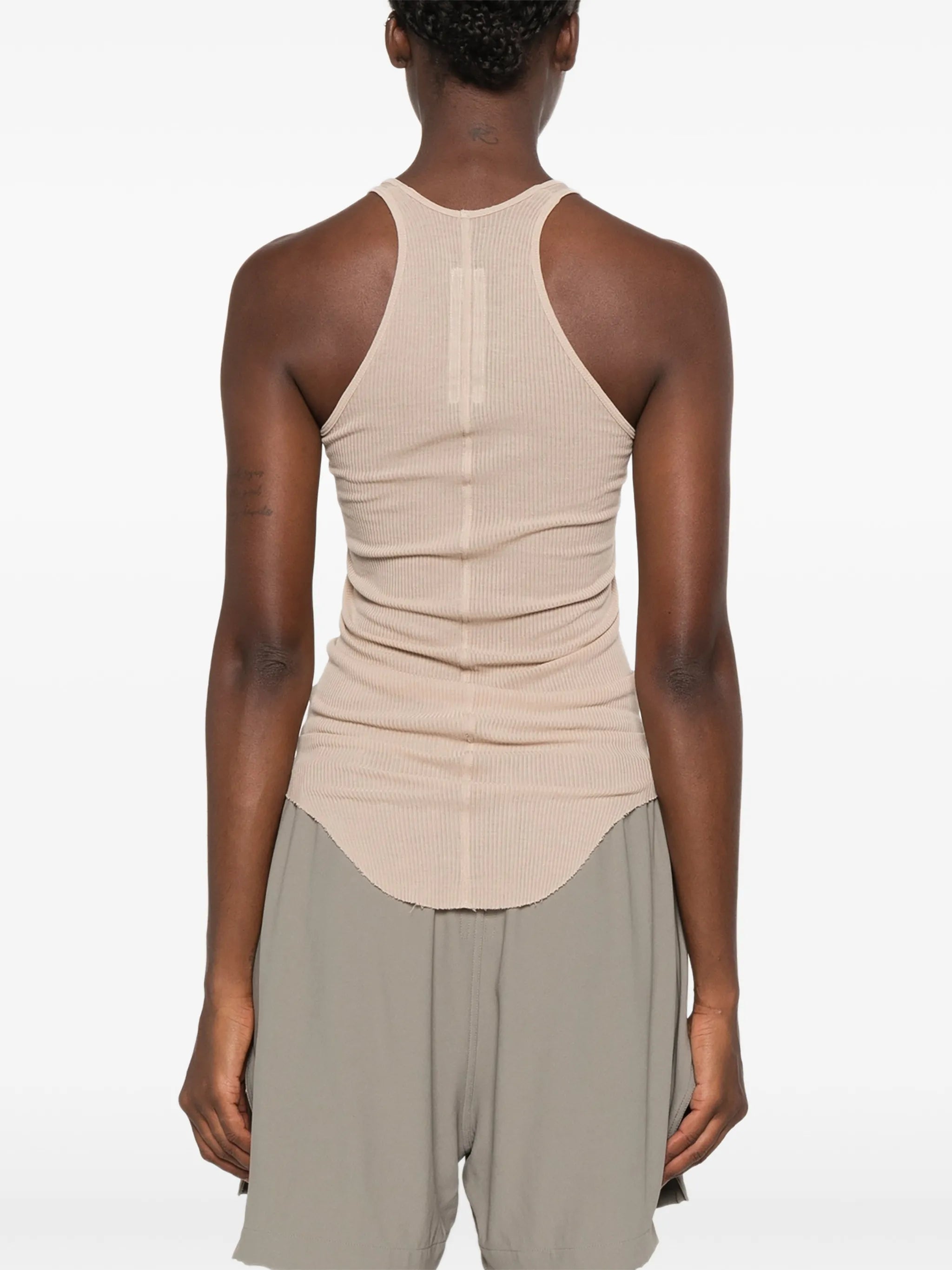 Tower basic rib tank in viscose silk rib jersey