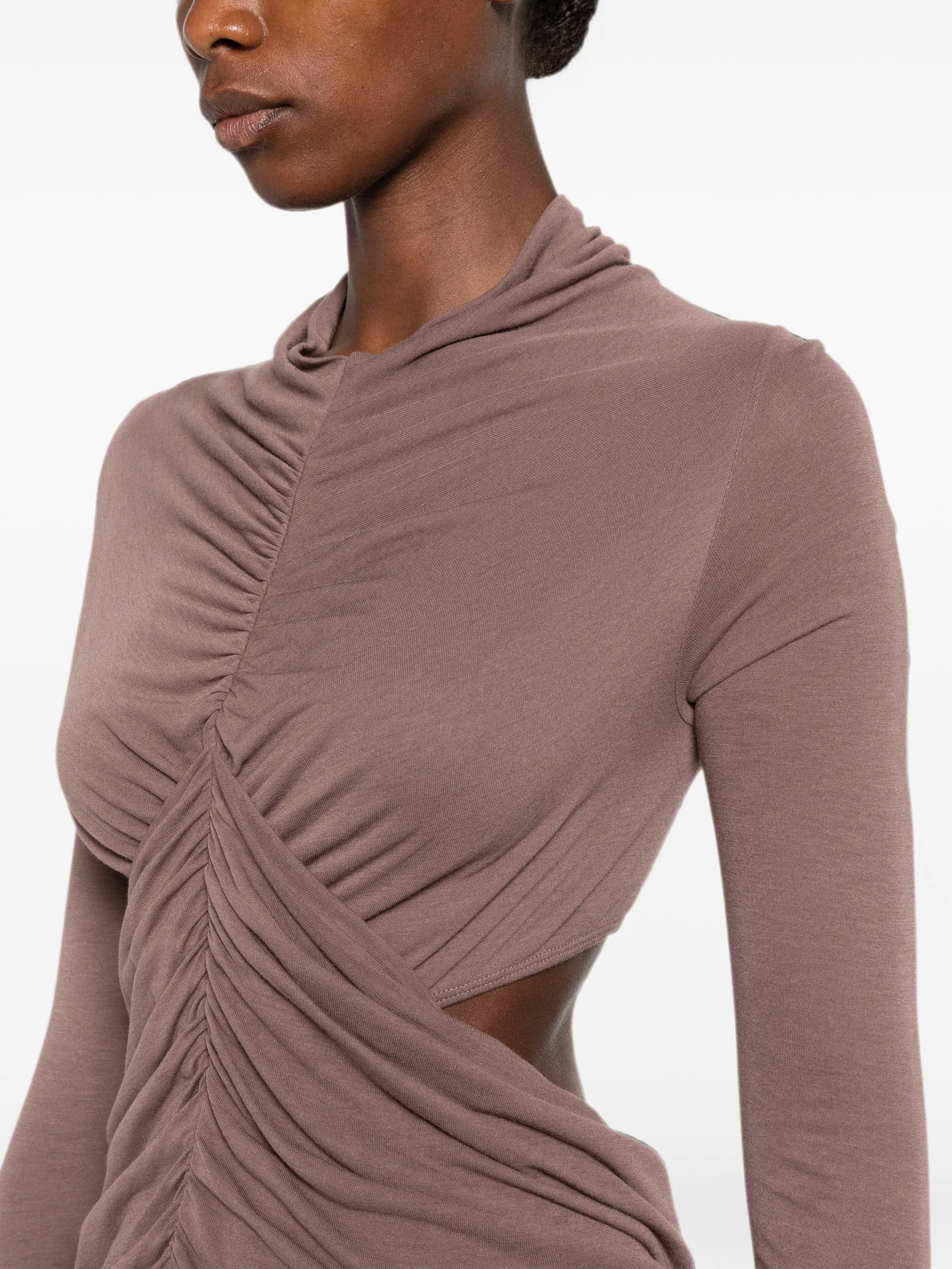Sunpeel ruched cut-out top