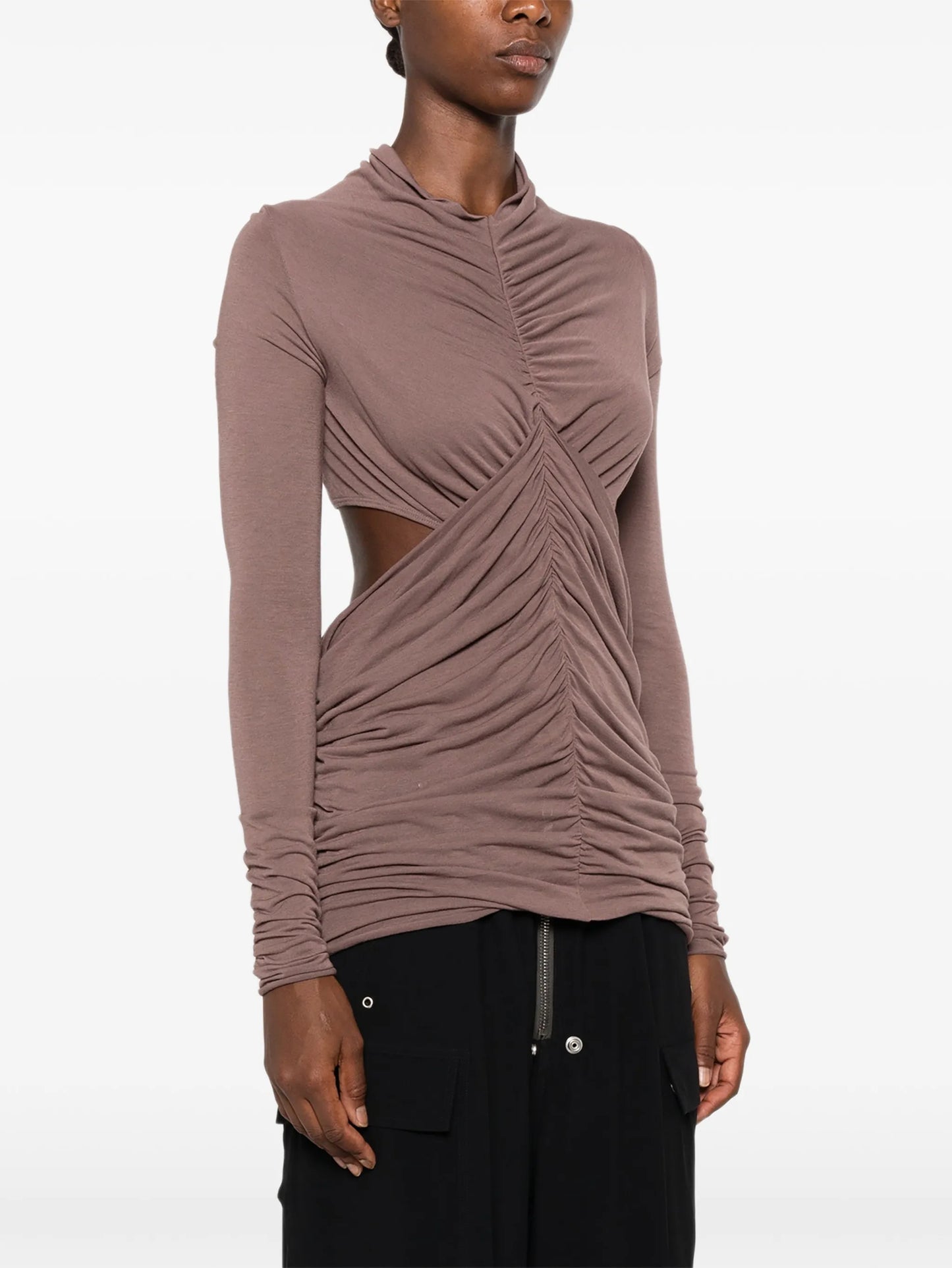 Sunpeel ruched cut-out top