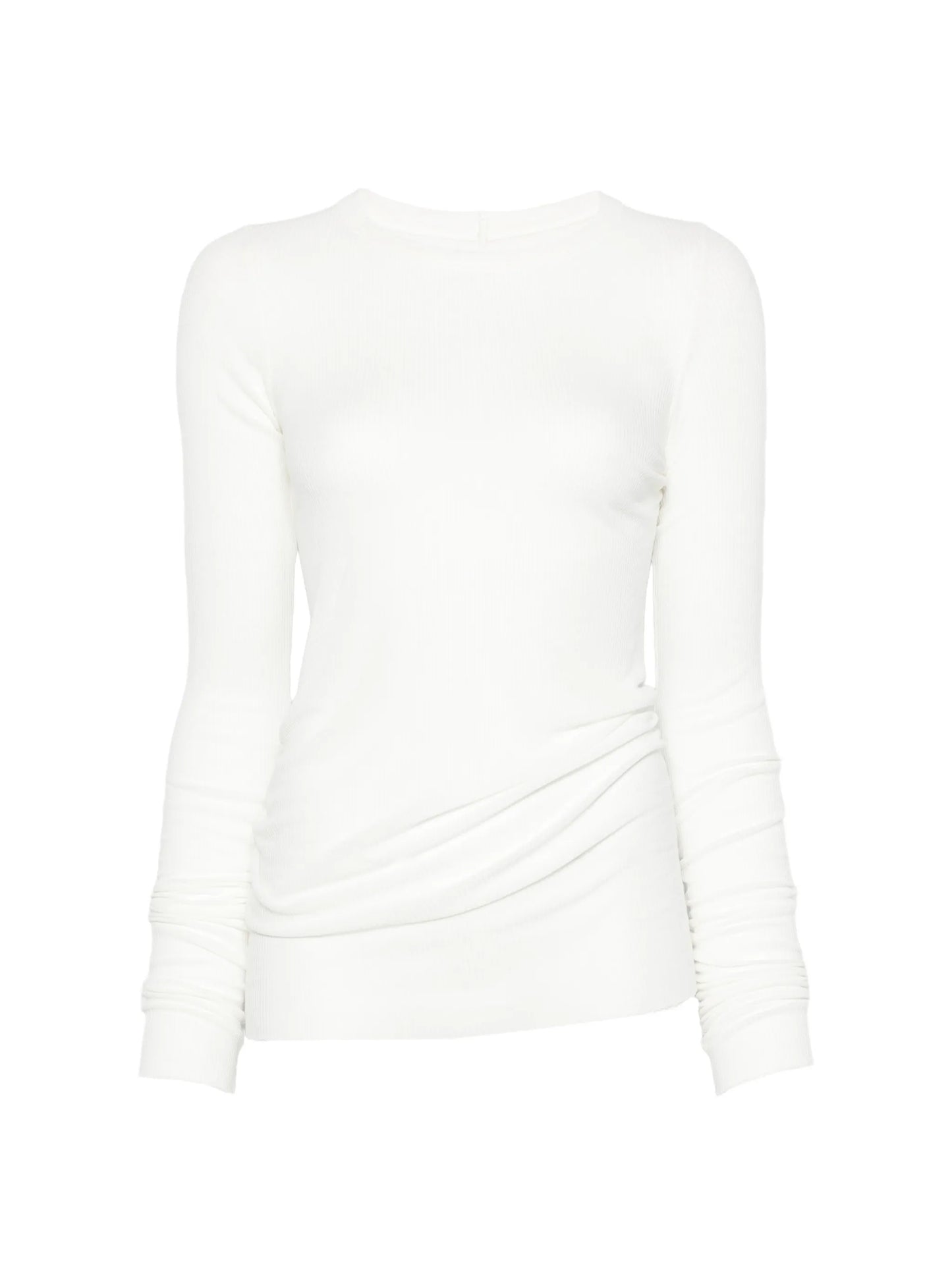 ribbed-knit long-sleeve T-shirt