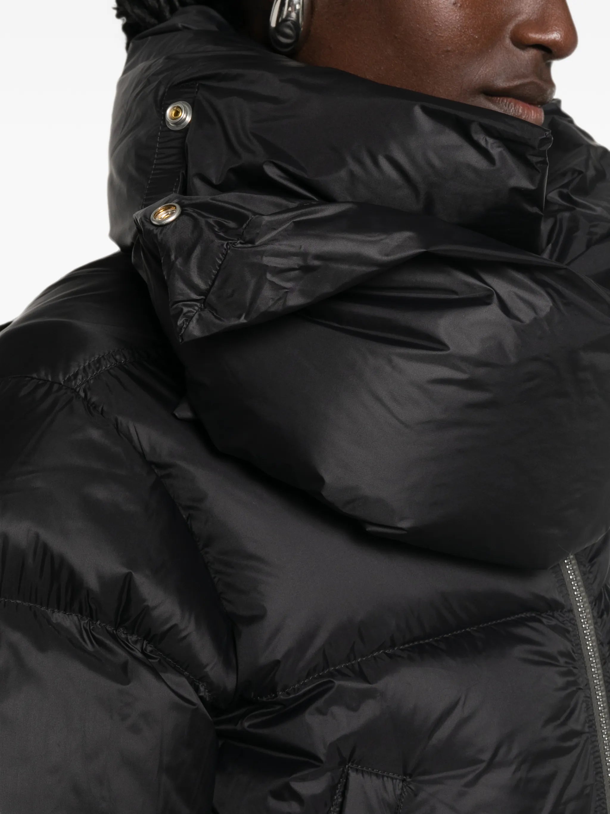 funnel-neck down jacket