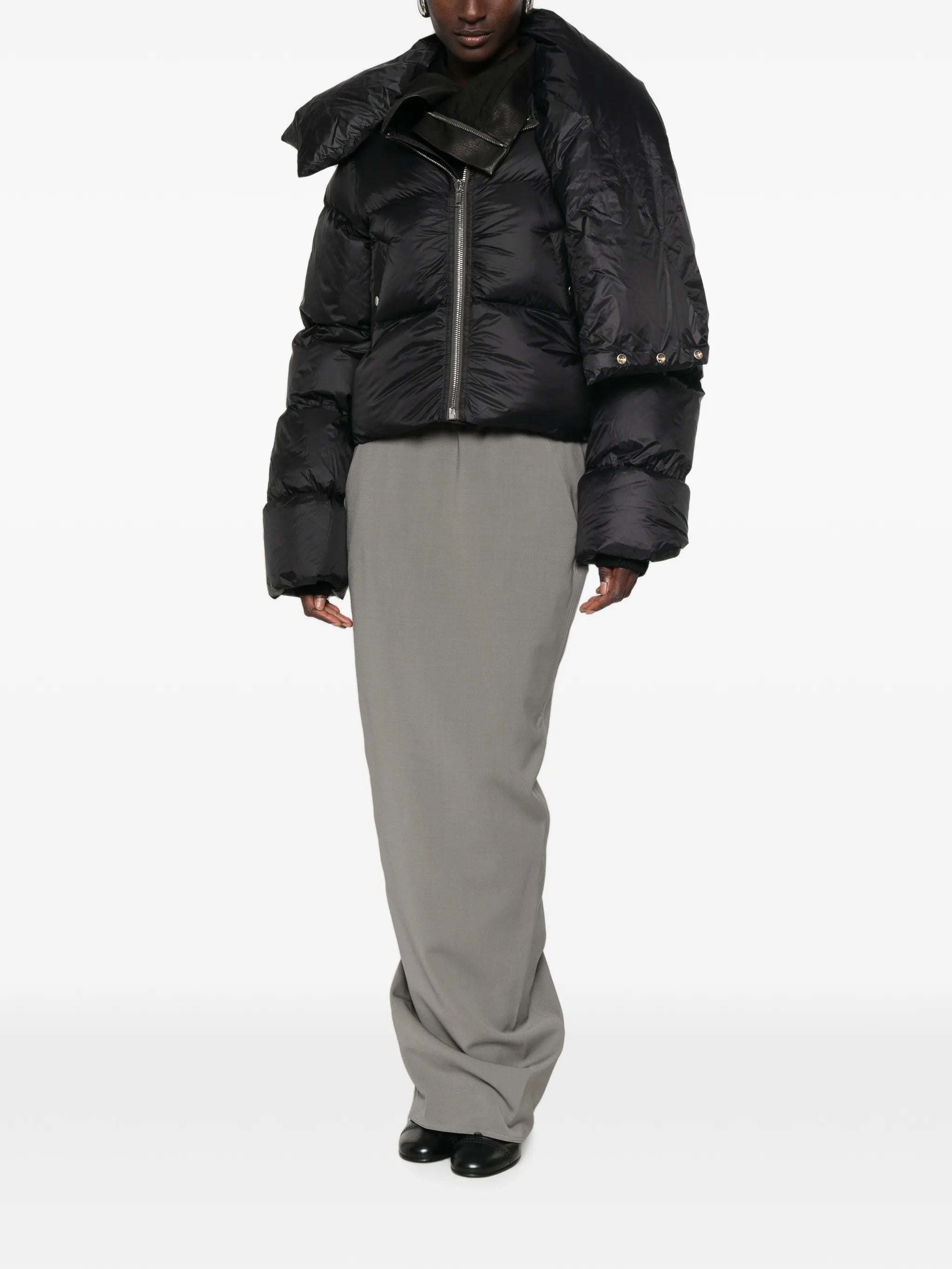 funnel-neck down jacket