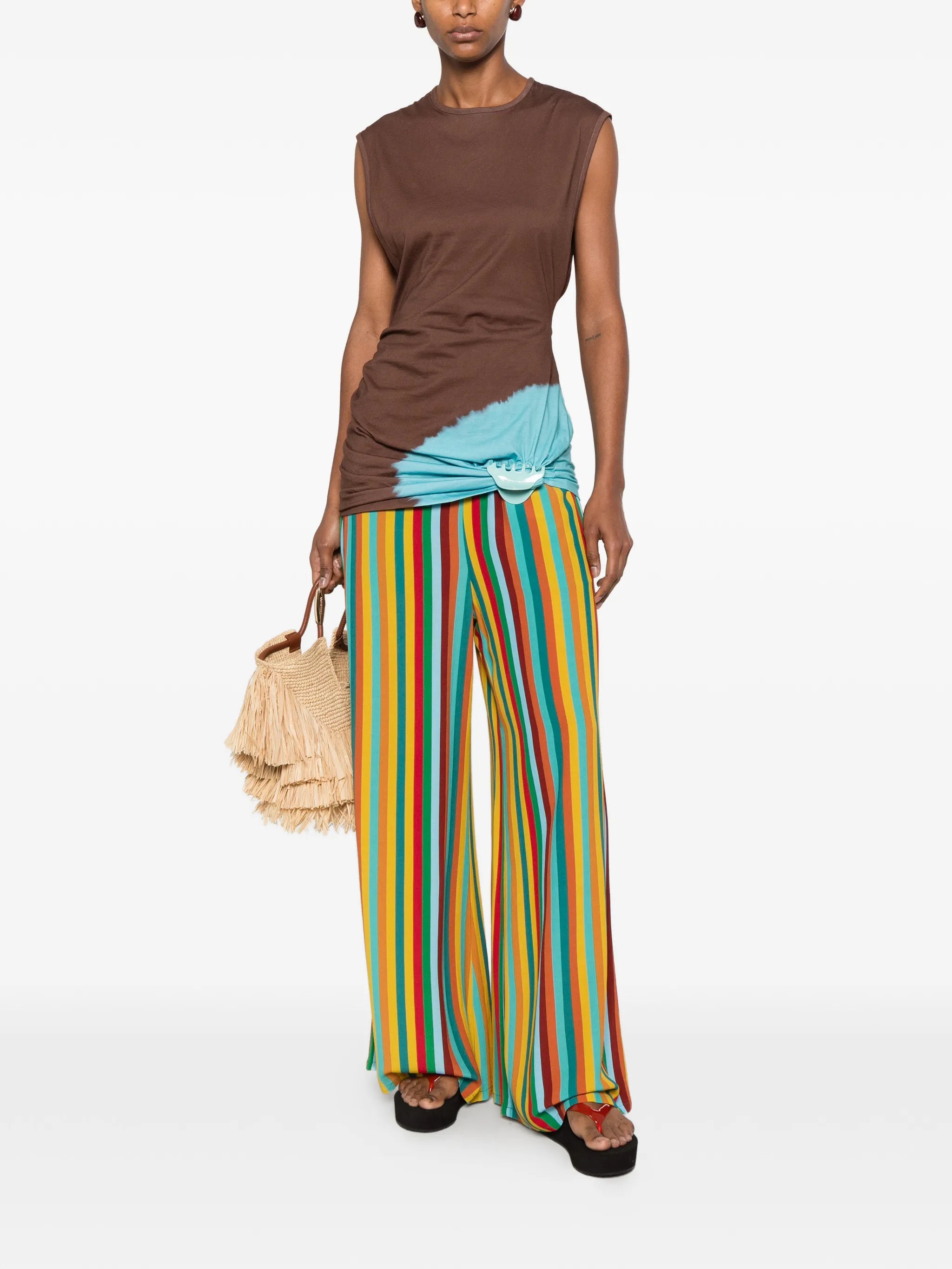 Nella striped-pattern palazzo pants