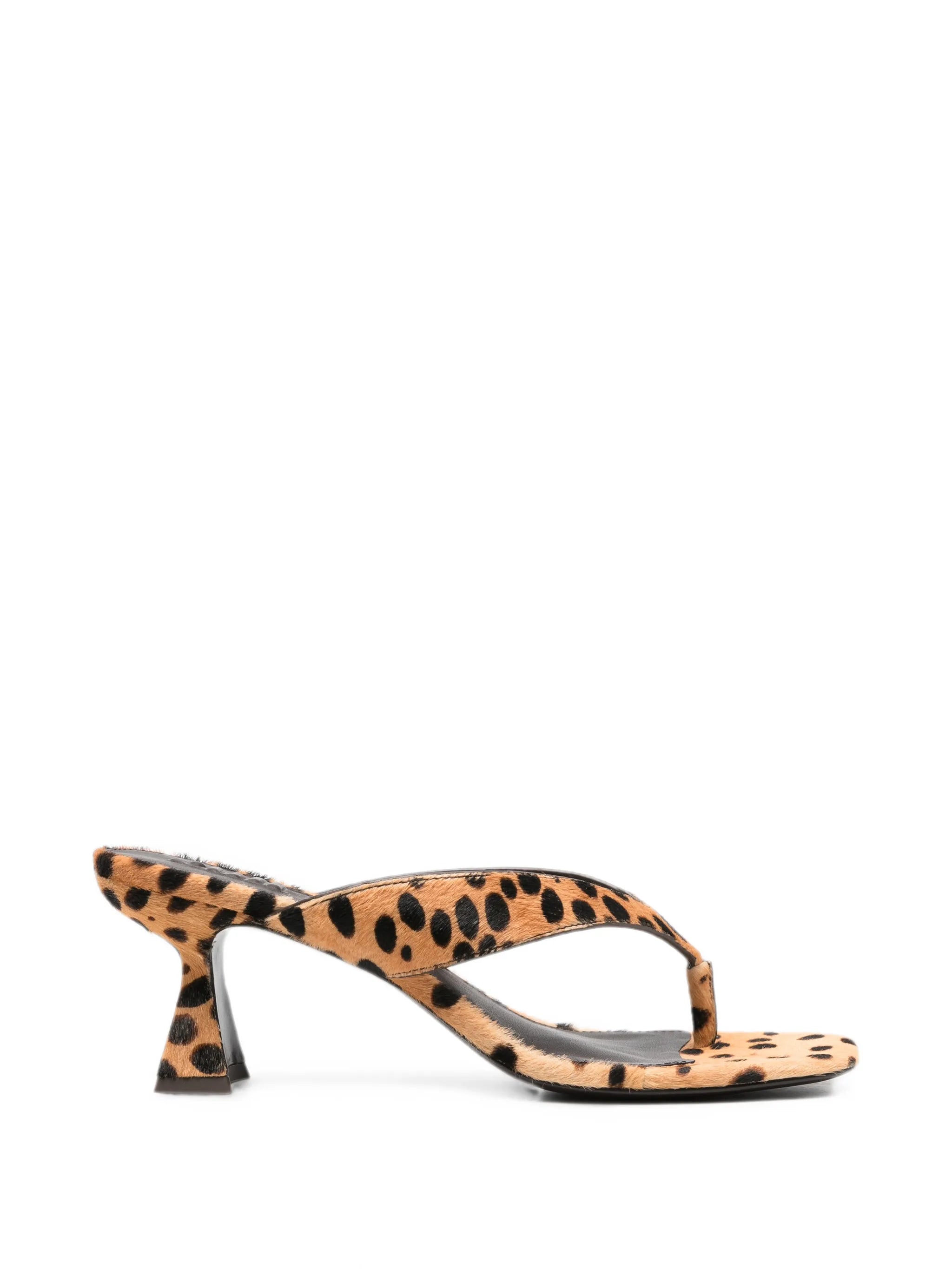 cheetah-print thong sandals