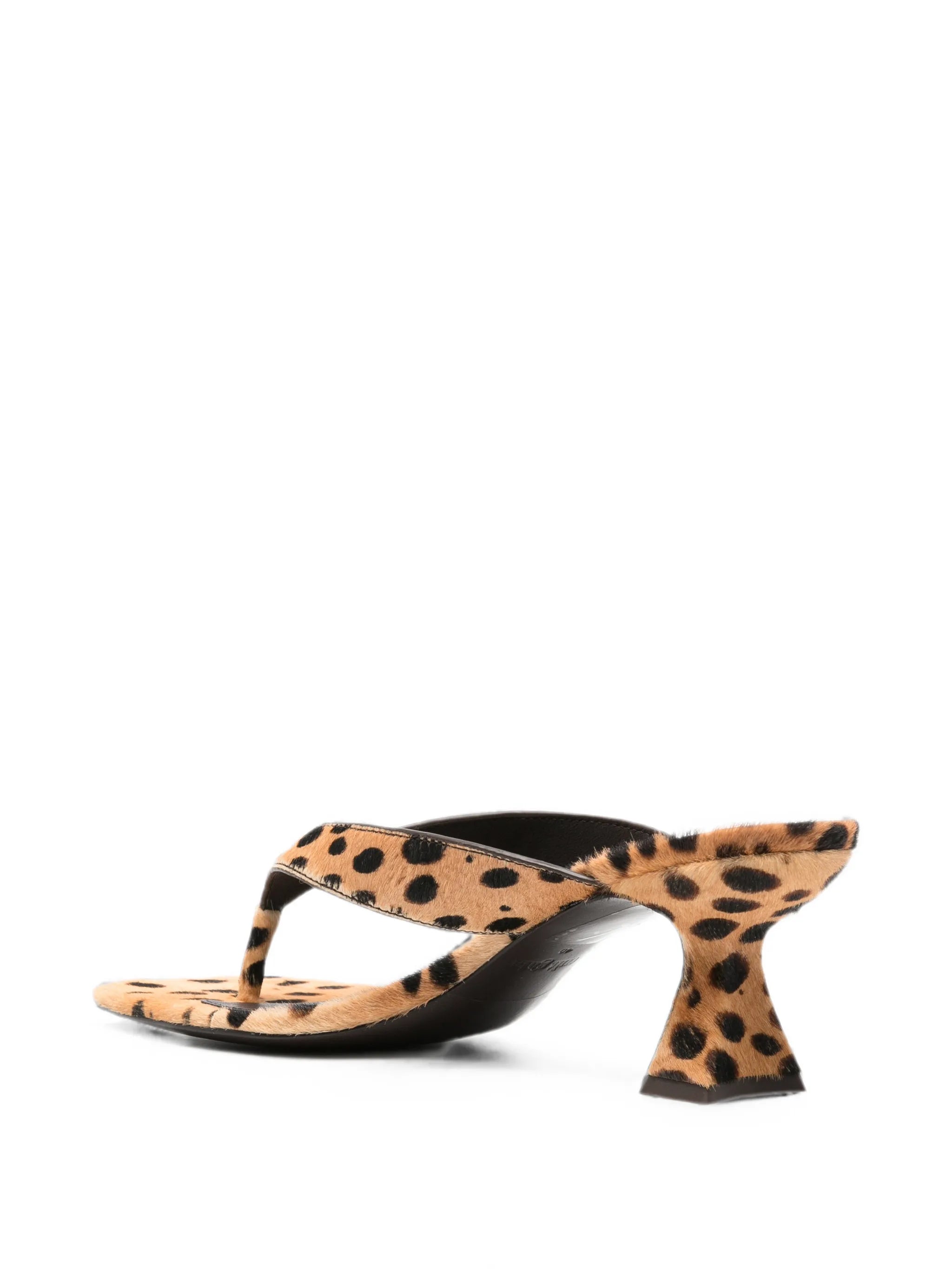 cheetah-print thong sandals