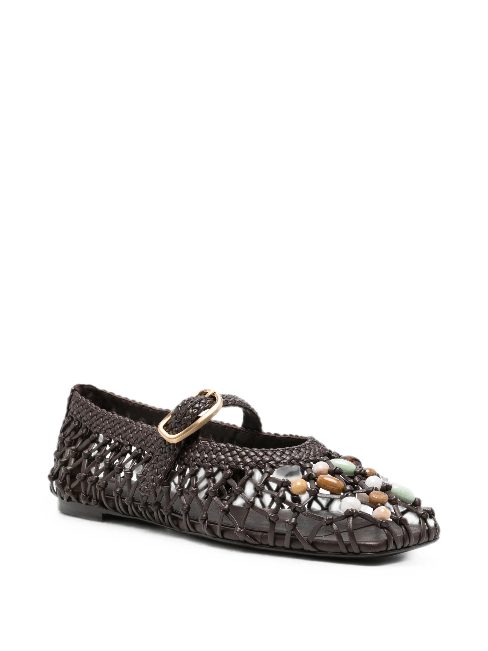 Mercier bead-embellished ballet flats